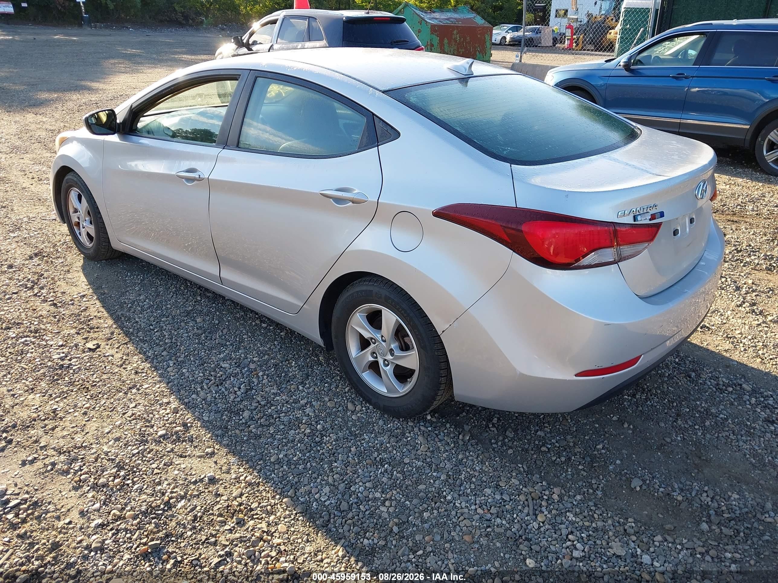 2014 Hyundai Elantra Se Silver vin: KMHDH4AE6EU140836