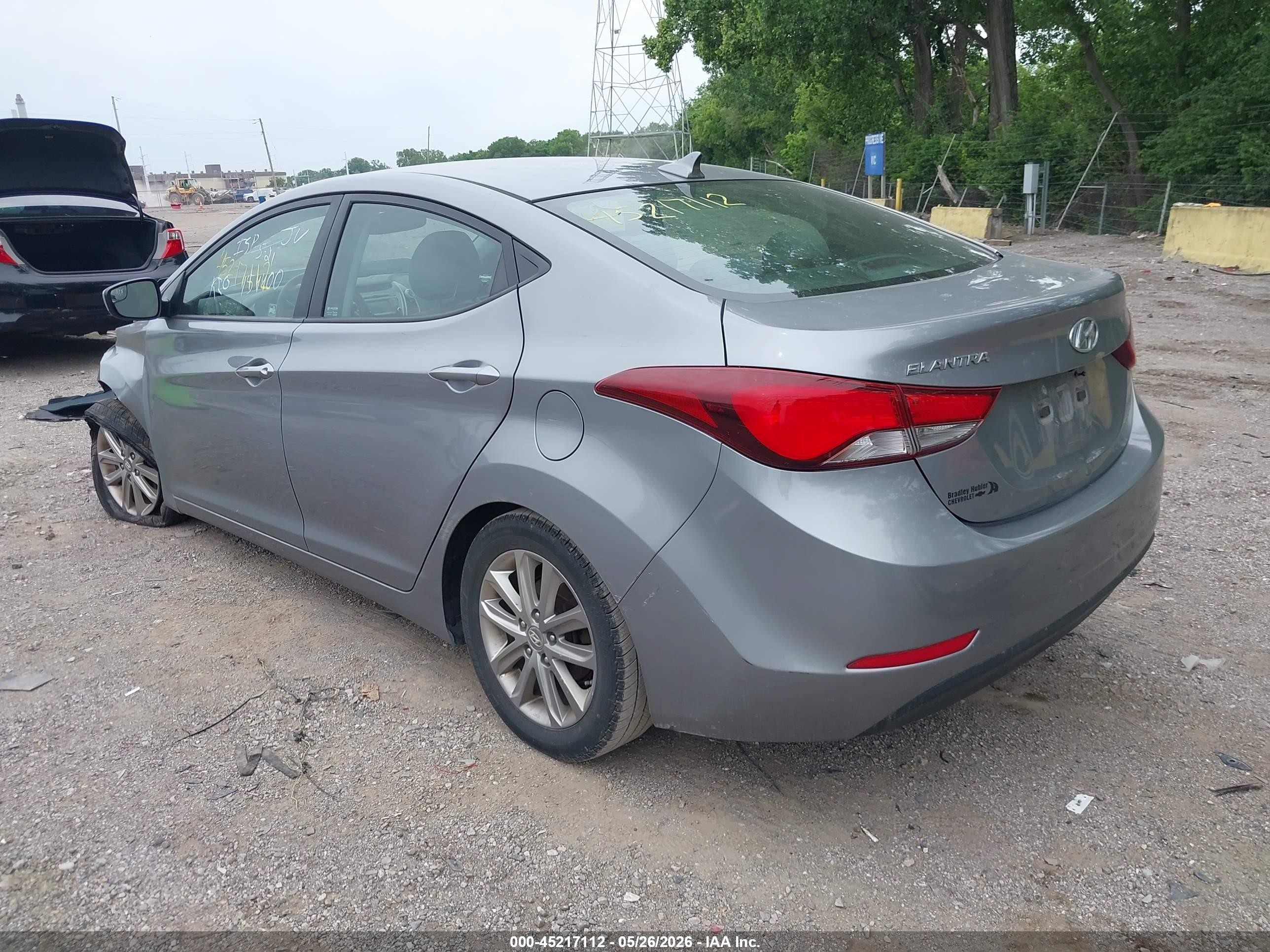 2014 Hyundai Elantra Se Gray vin: KMHDH4AE6EU154400