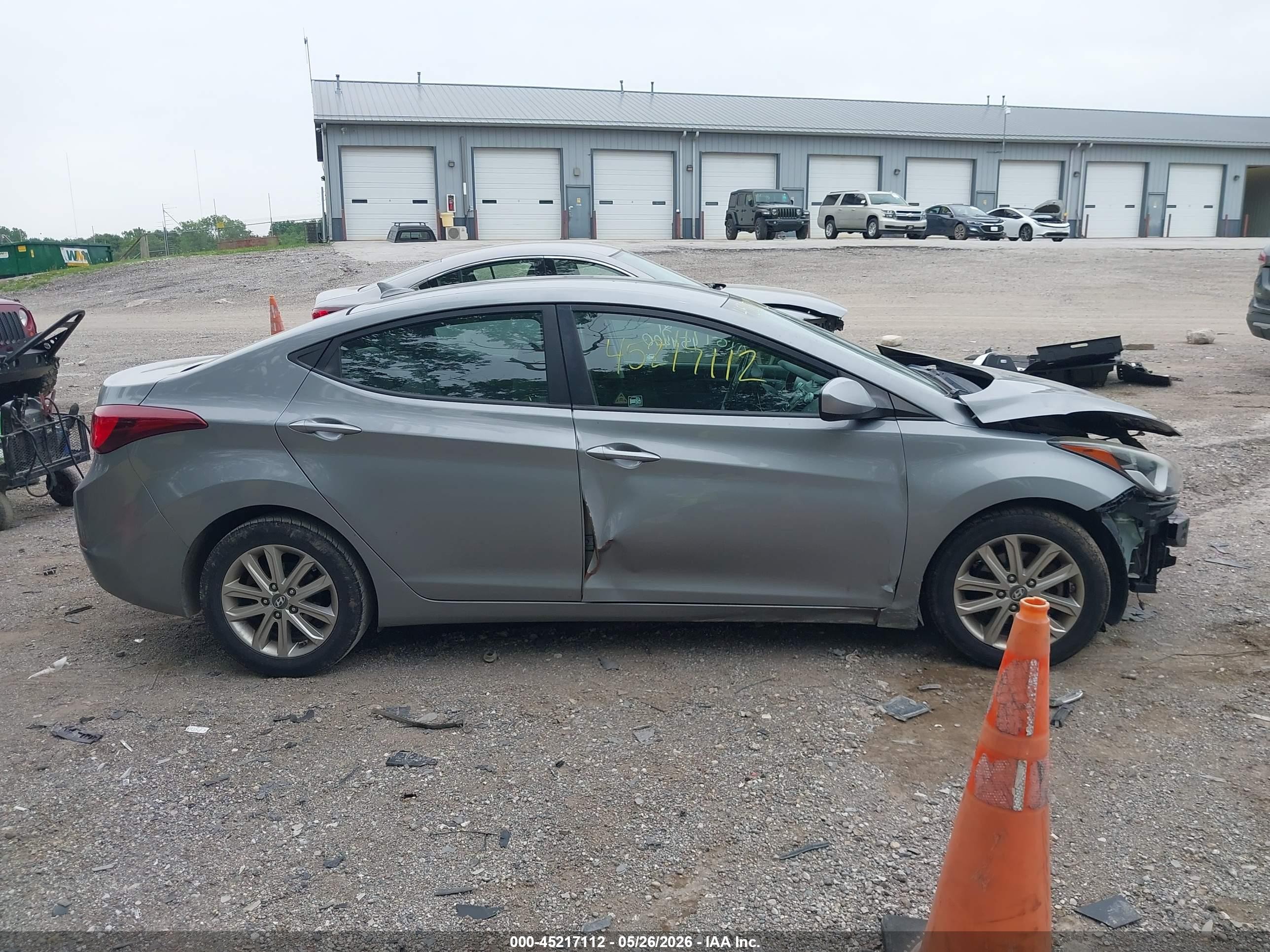 2014 Hyundai Elantra Se Gray vin: KMHDH4AE6EU154400