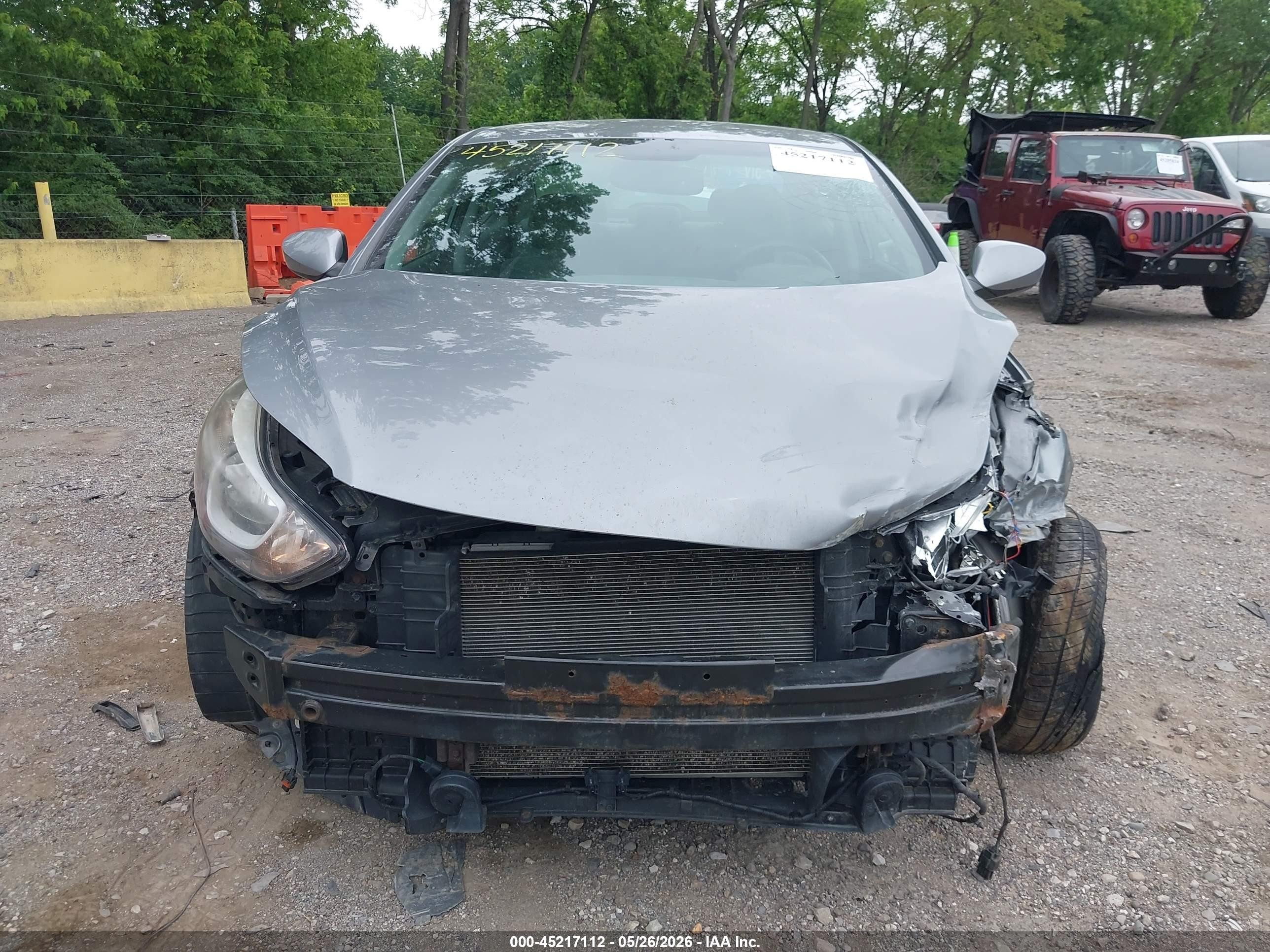 2014 Hyundai Elantra Se Gray vin: KMHDH4AE6EU154400