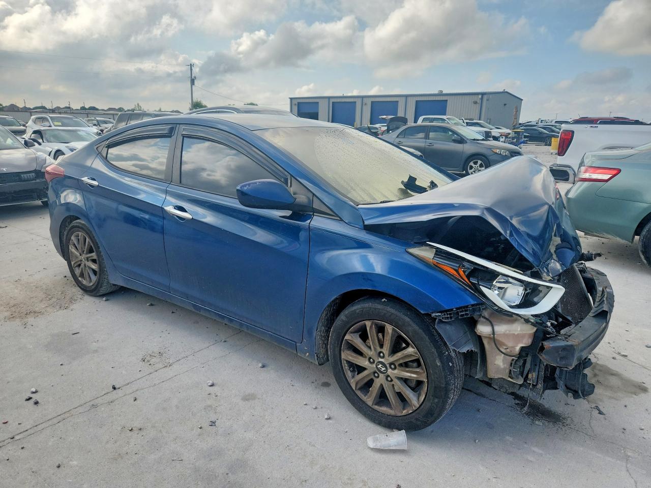 2014 Hyundai Elantra Se Blue vin: KMHDH4AE6EU159242