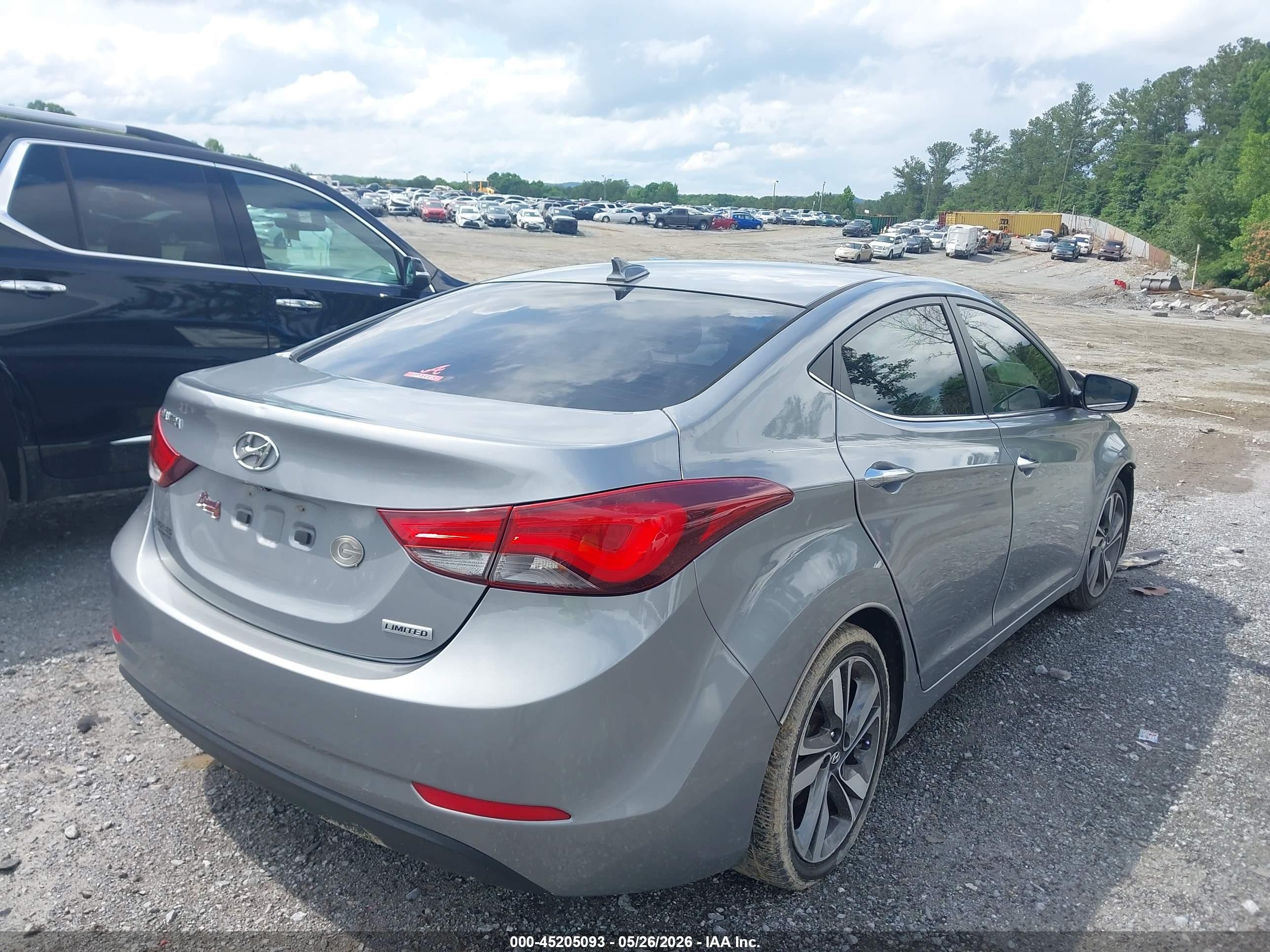 2014 Hyundai Elantra Limited Silver vin: KMHDH4AE6EU163758