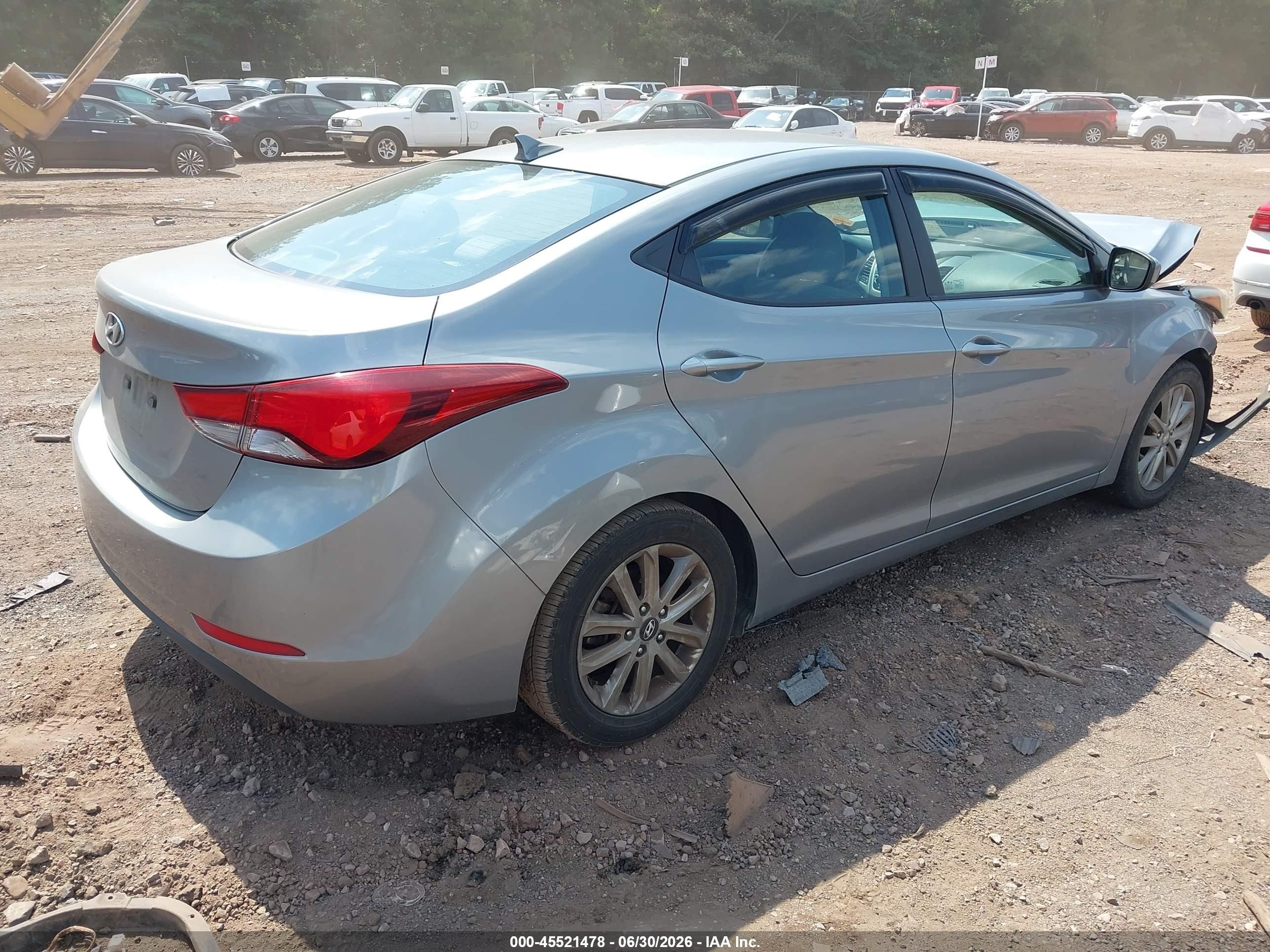 2014 Hyundai Elantra Se Gray vin: KMHDH4AE6EU165462