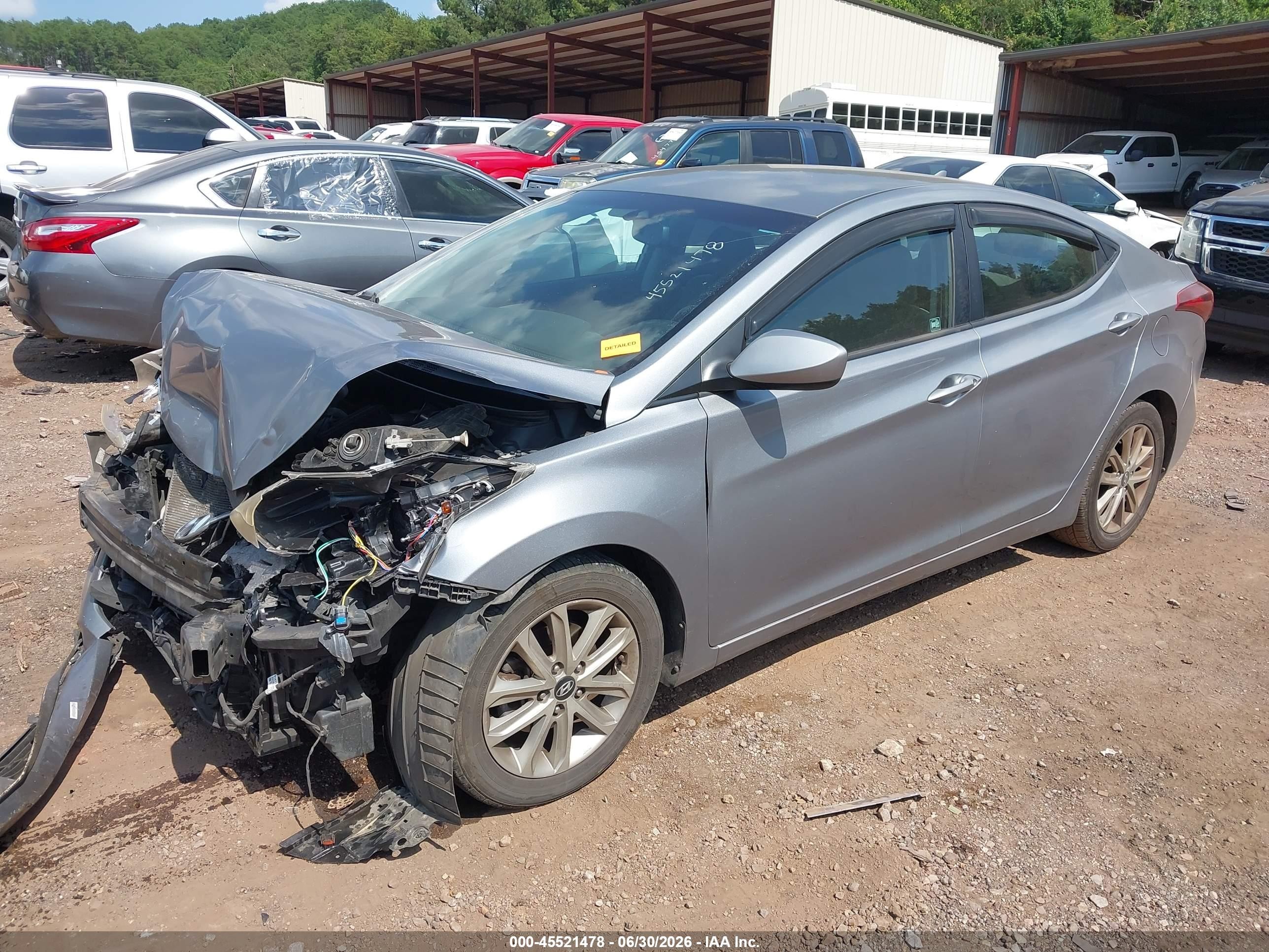 2014 Hyundai Elantra Se Gray vin: KMHDH4AE6EU165462