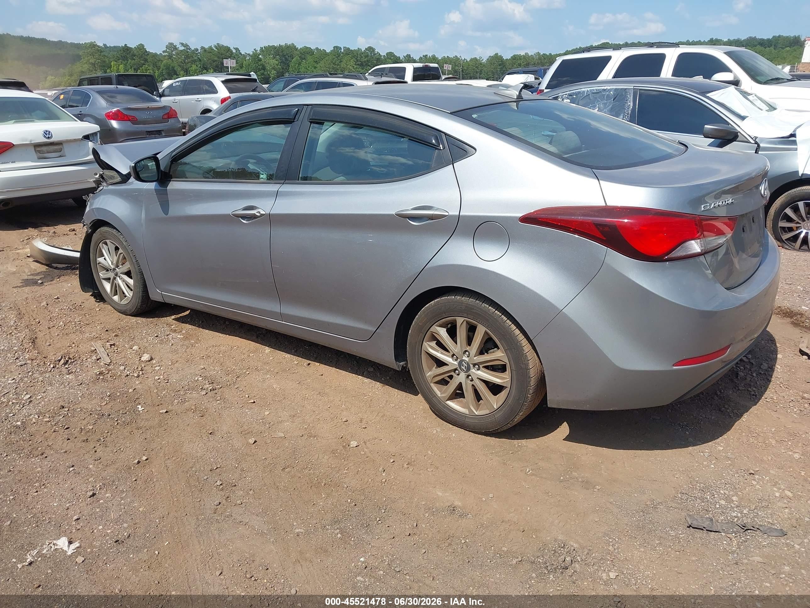 2014 Hyundai Elantra Se Gray vin: KMHDH4AE6EU165462