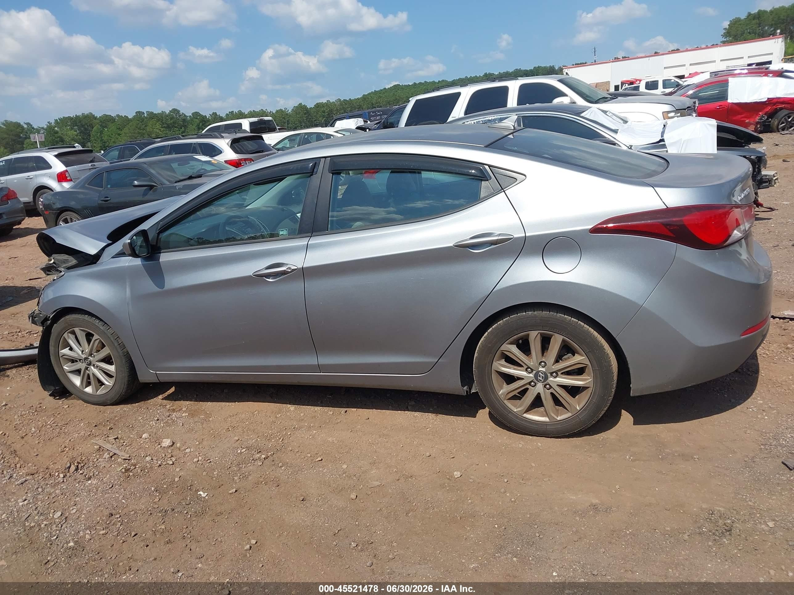 2014 Hyundai Elantra Se Gray vin: KMHDH4AE6EU165462
