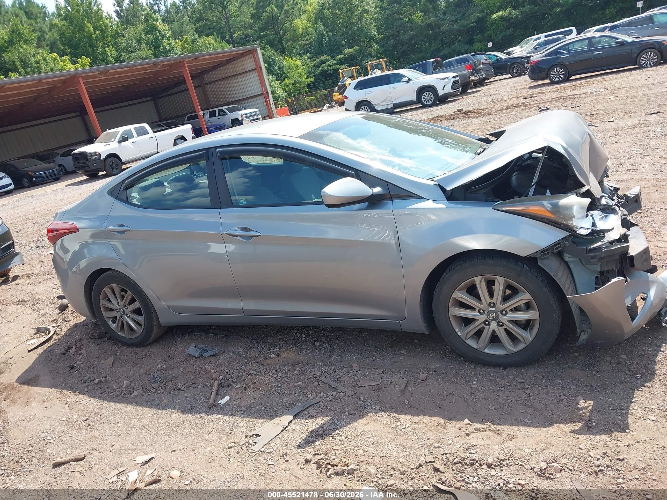 2014 Hyundai Elantra Se Gray vin: KMHDH4AE6EU165462