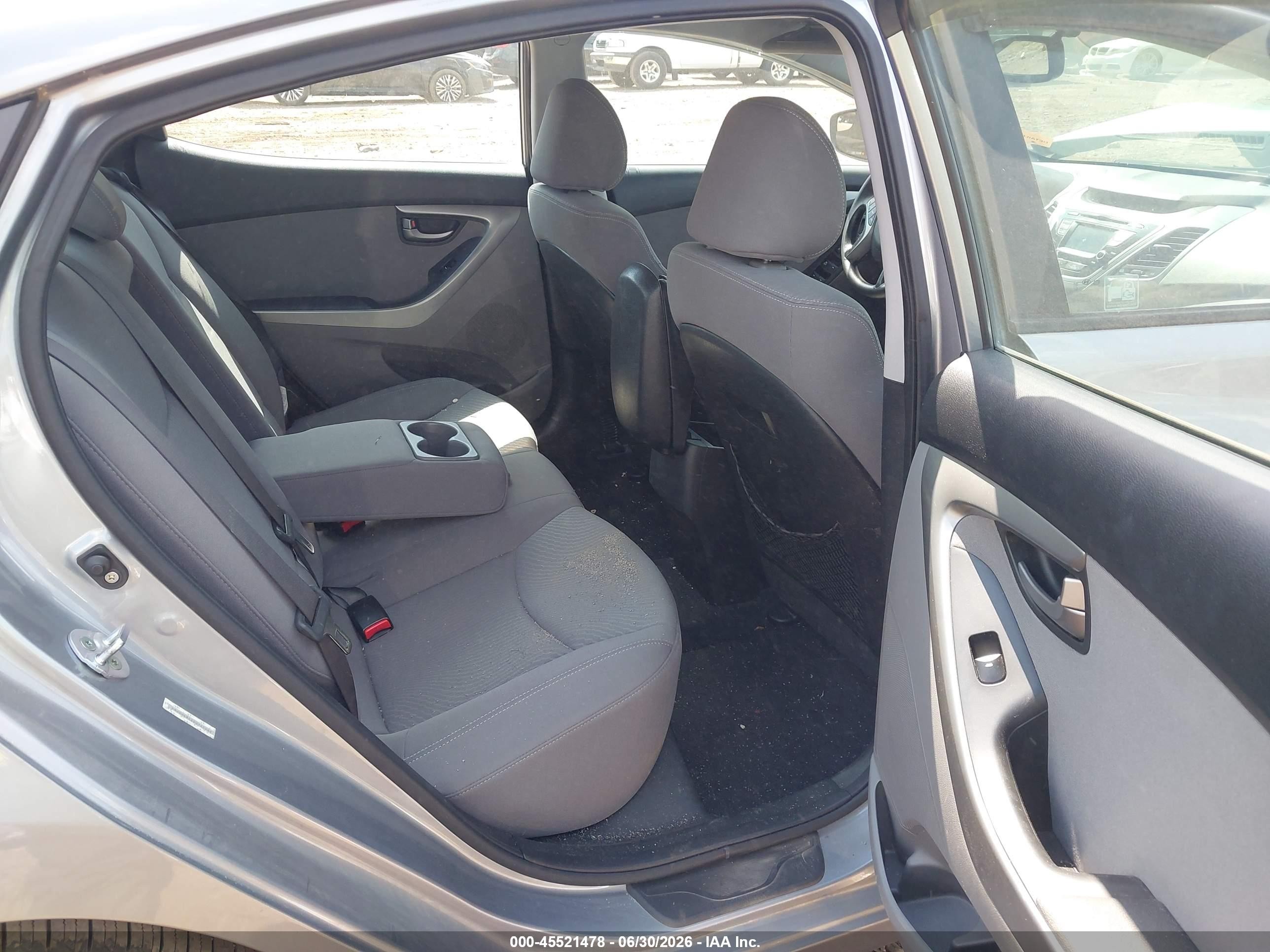 2014 Hyundai Elantra Se Gray vin: KMHDH4AE6EU165462