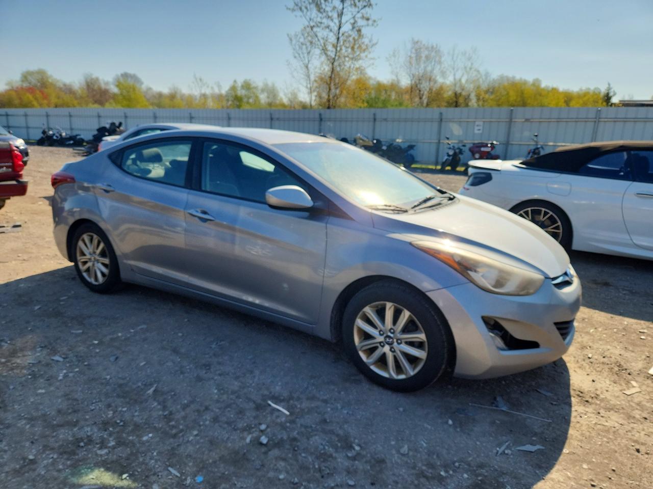 2014 Hyundai Elantra Se Silver vin: KMHDH4AE6EU166255