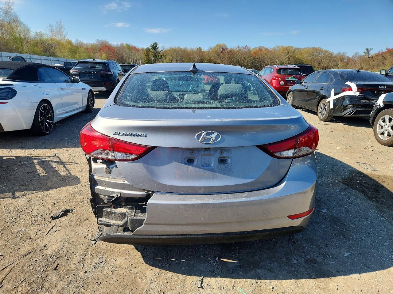 2014 Hyundai Elantra Se Silver vin: KMHDH4AE6EU166255