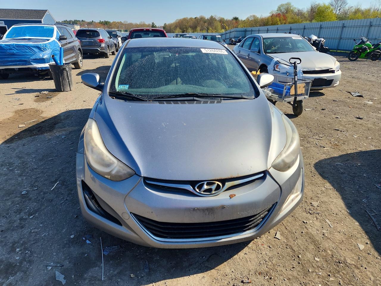 2014 Hyundai Elantra Se Silver vin: KMHDH4AE6EU166255