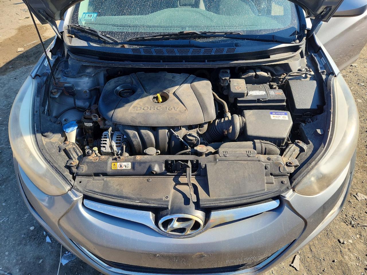 2014 Hyundai Elantra Se Silver vin: KMHDH4AE6EU166255