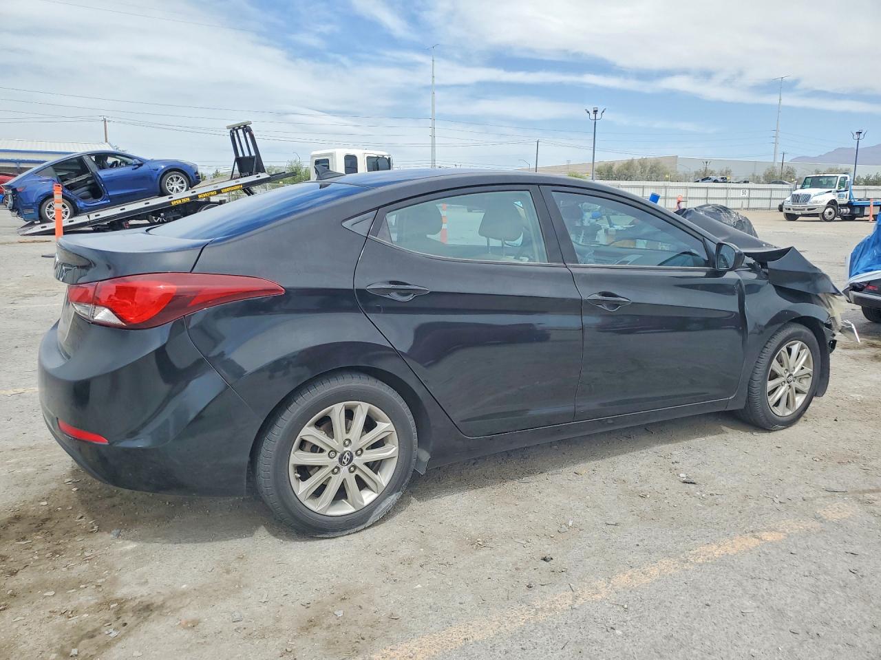 2014 Hyundai Elantra Se Black vin: KMHDH4AE6EU170208