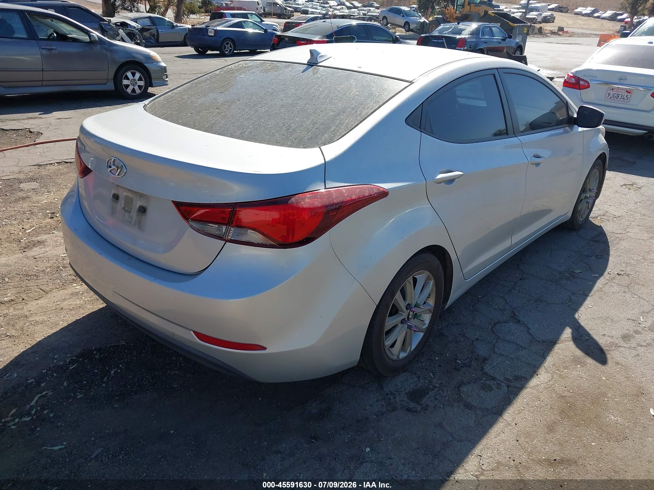 2014 Hyundai Elantra Se Silver vin: KMHDH4AE6EU172718