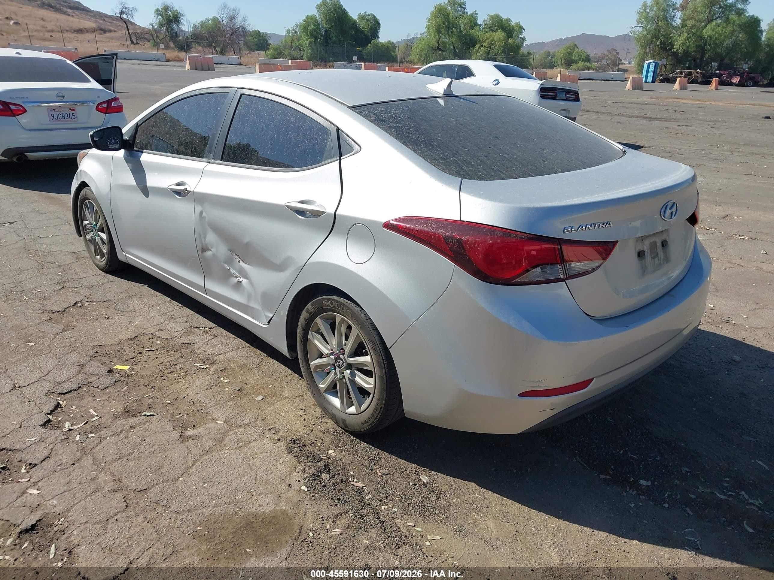 2014 Hyundai Elantra Se Silver vin: KMHDH4AE6EU172718