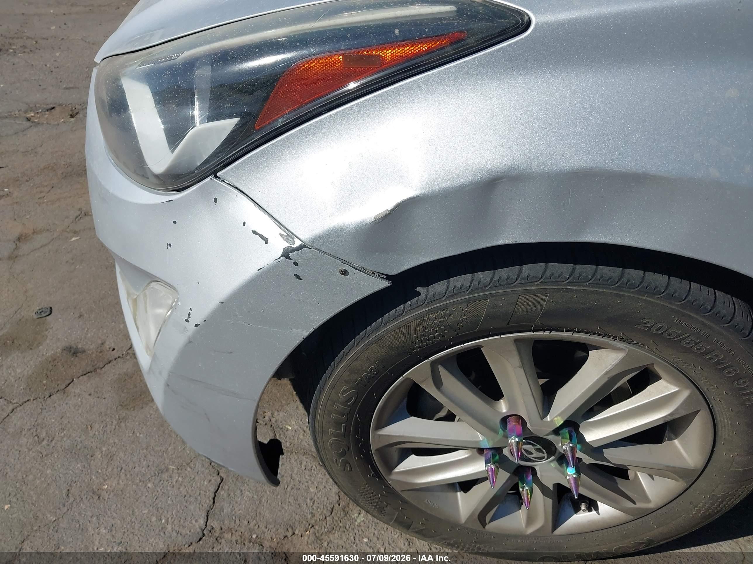 2014 Hyundai Elantra Se Silver vin: KMHDH4AE6EU172718