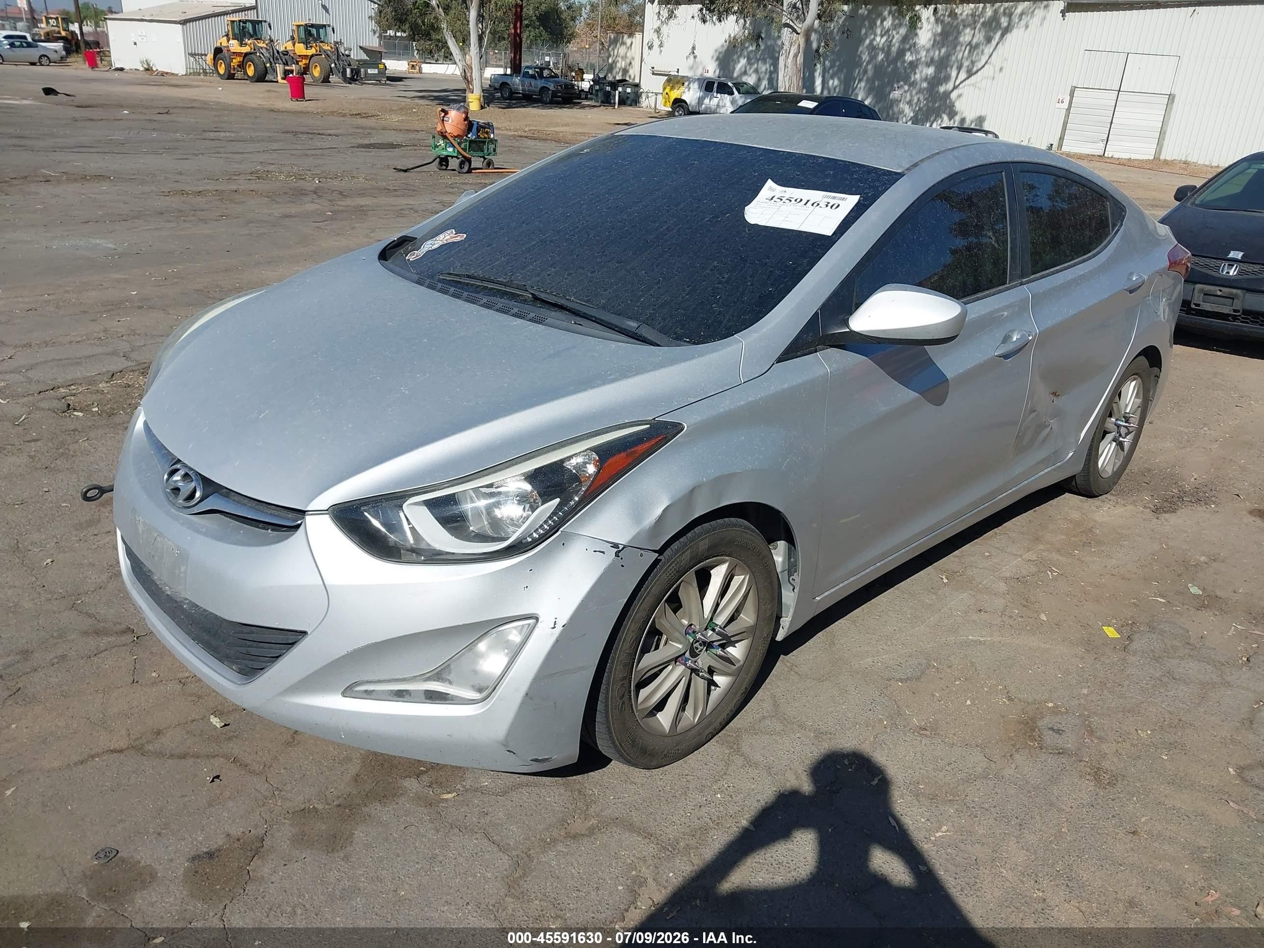 2014 Hyundai Elantra Se Silver vin: KMHDH4AE6EU172718