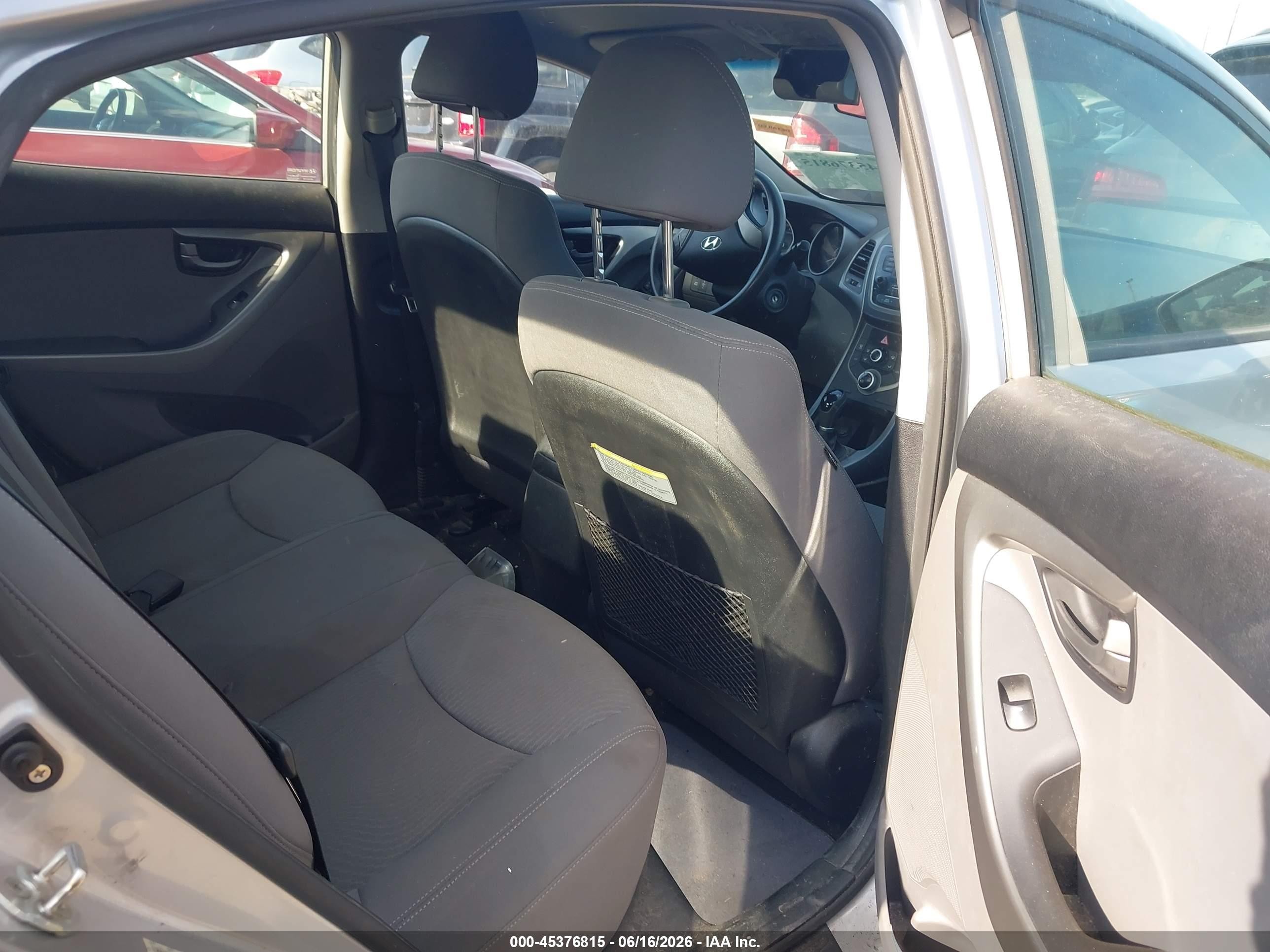 2014 Hyundai Elantra Se Silver vin: KMHDH4AE6EU176624