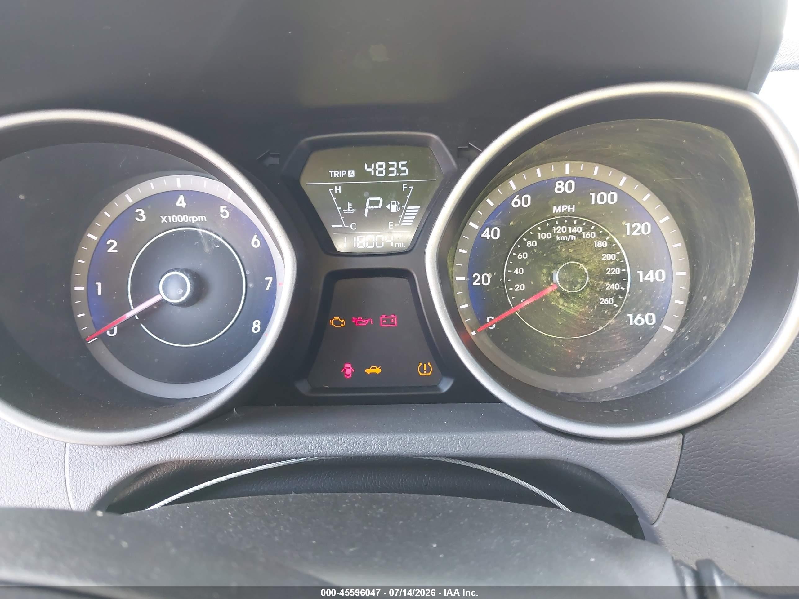 2014 Hyundai Elantra Se Silver vin: KMHDH4AE6EU178664