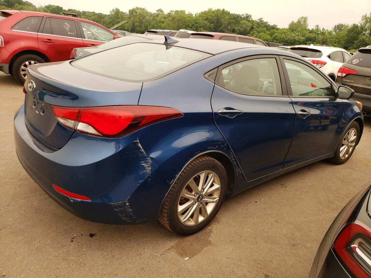 2014 Hyundai Elantra Se Синий vin: KMHDH4AE6EU179460