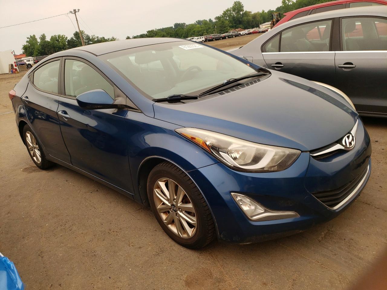 2014 Hyundai Elantra Se Синий vin: KMHDH4AE6EU179460
