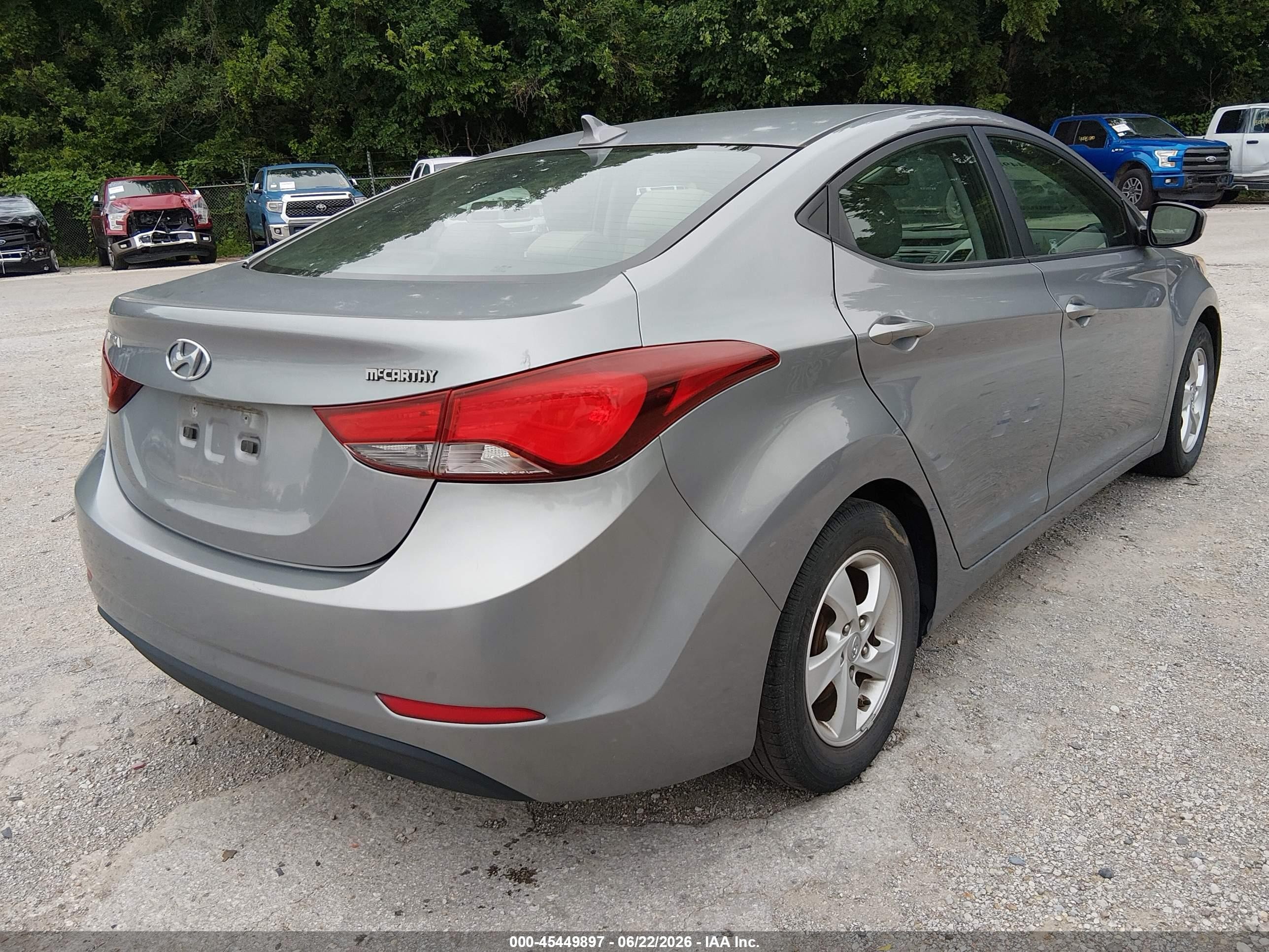2014 Hyundai Elantra Se Silver vin: KMHDH4AE6EU206656