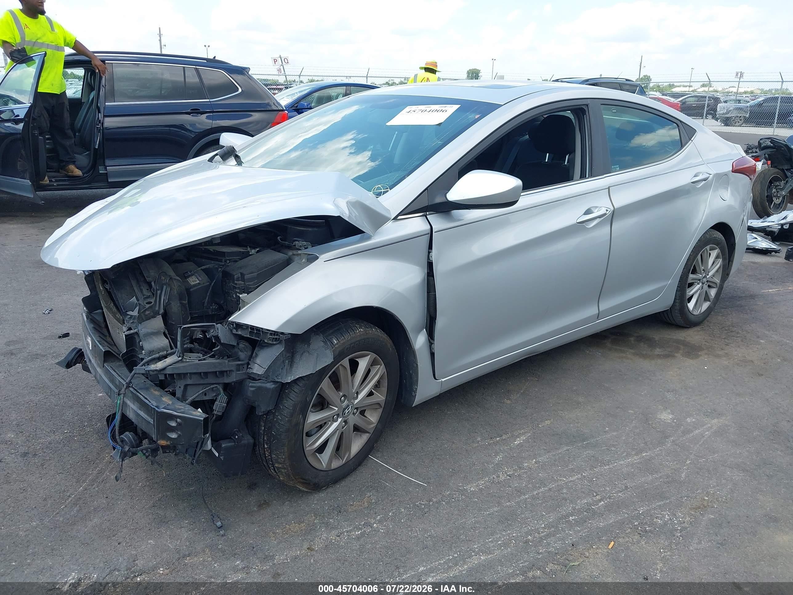 2015 Hyundai Elantra Se Silver vin: KMHDH4AE6FU232076