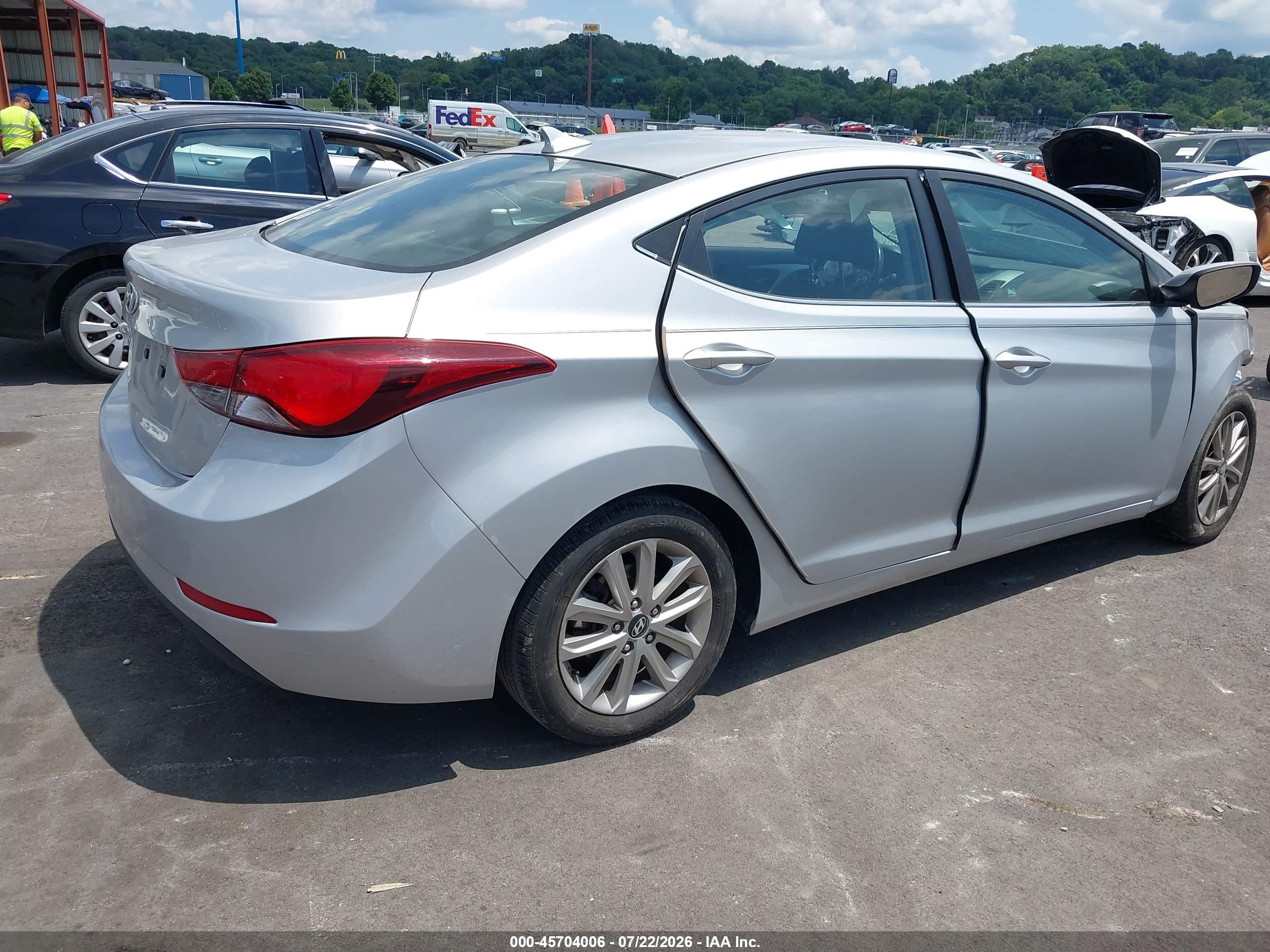 2015 Hyundai Elantra Se Silver vin: KMHDH4AE6FU232076