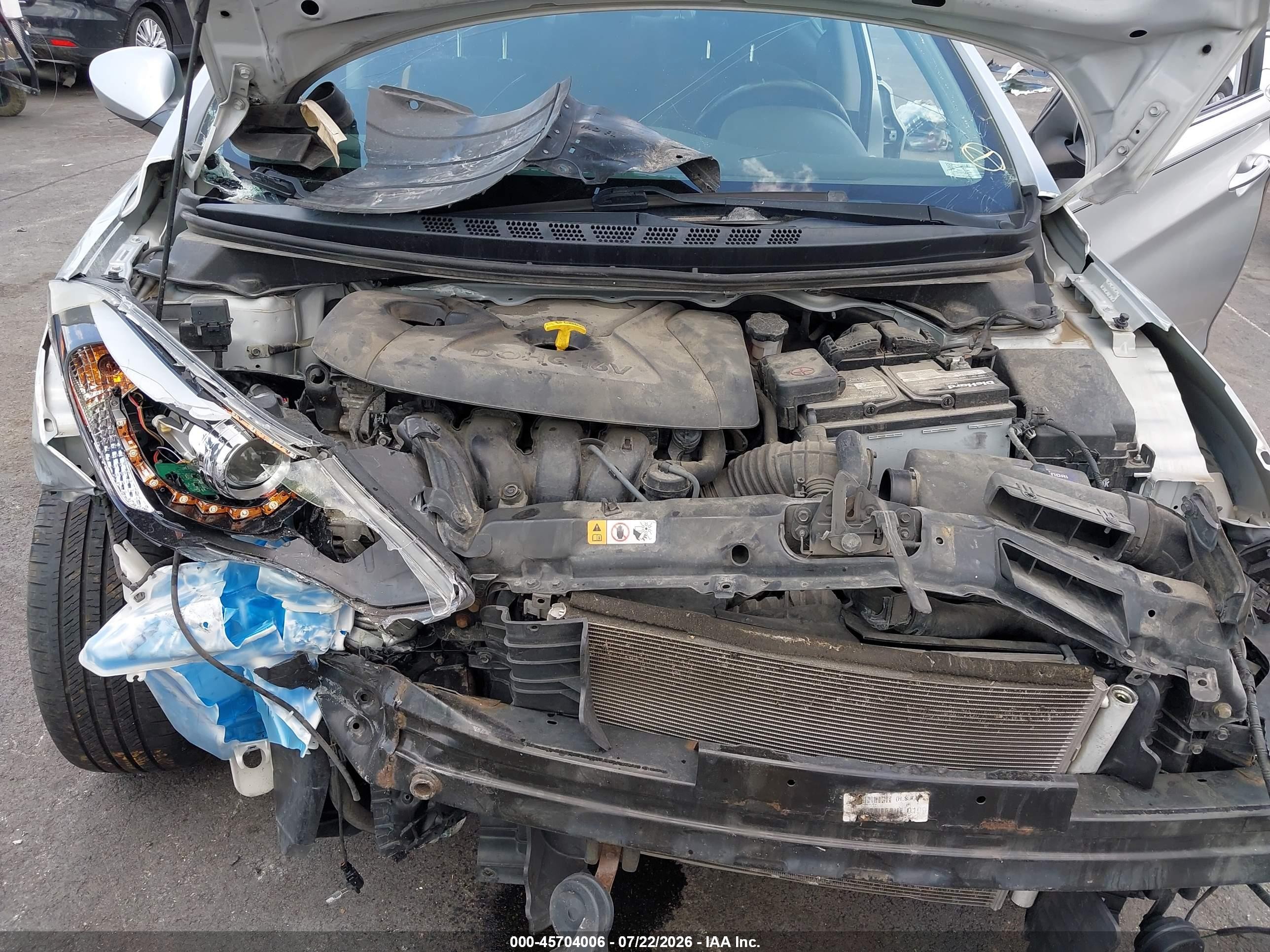 2015 Hyundai Elantra Se Silver vin: KMHDH4AE6FU232076