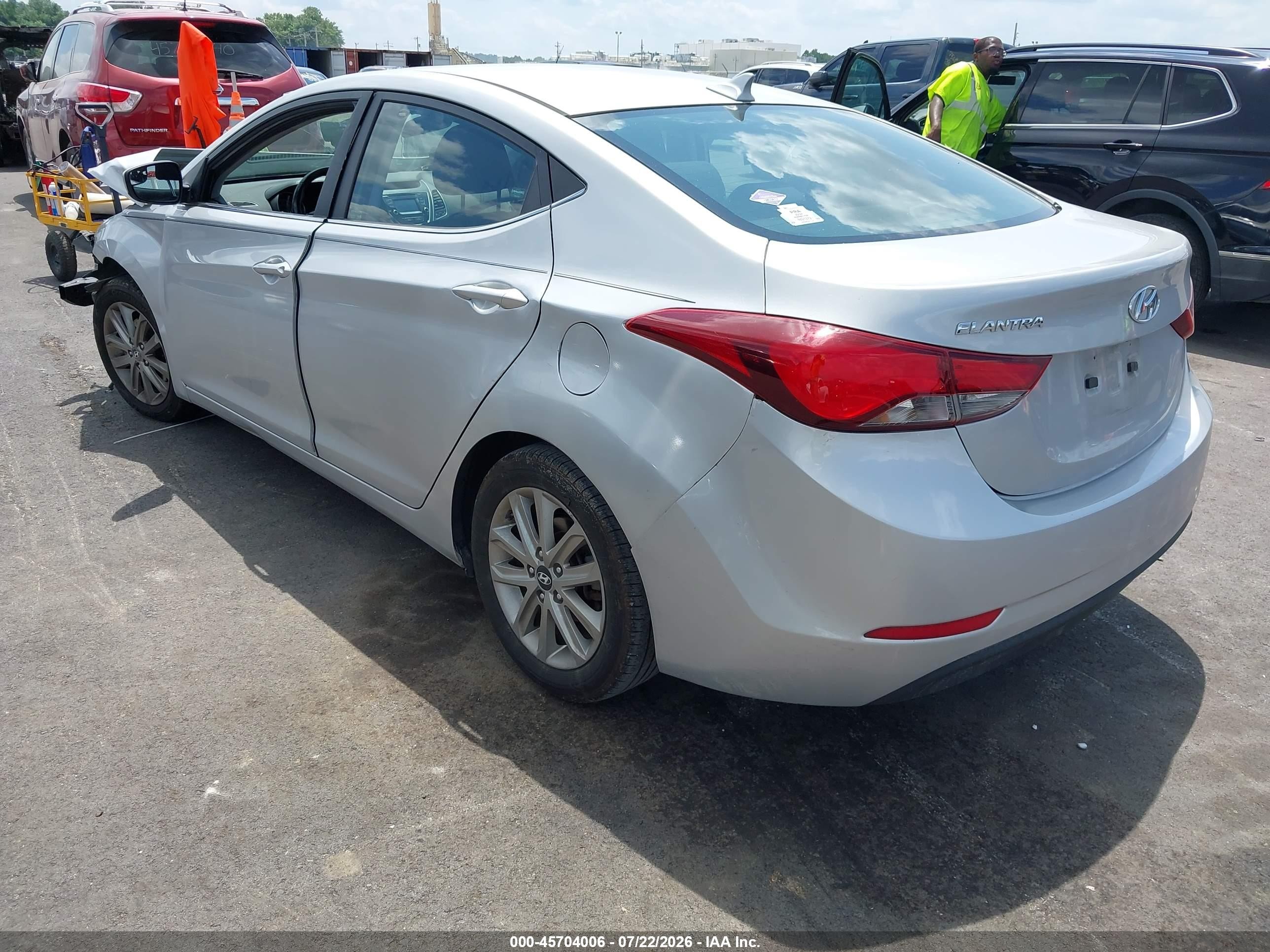 2015 Hyundai Elantra Se Silver vin: KMHDH4AE6FU232076