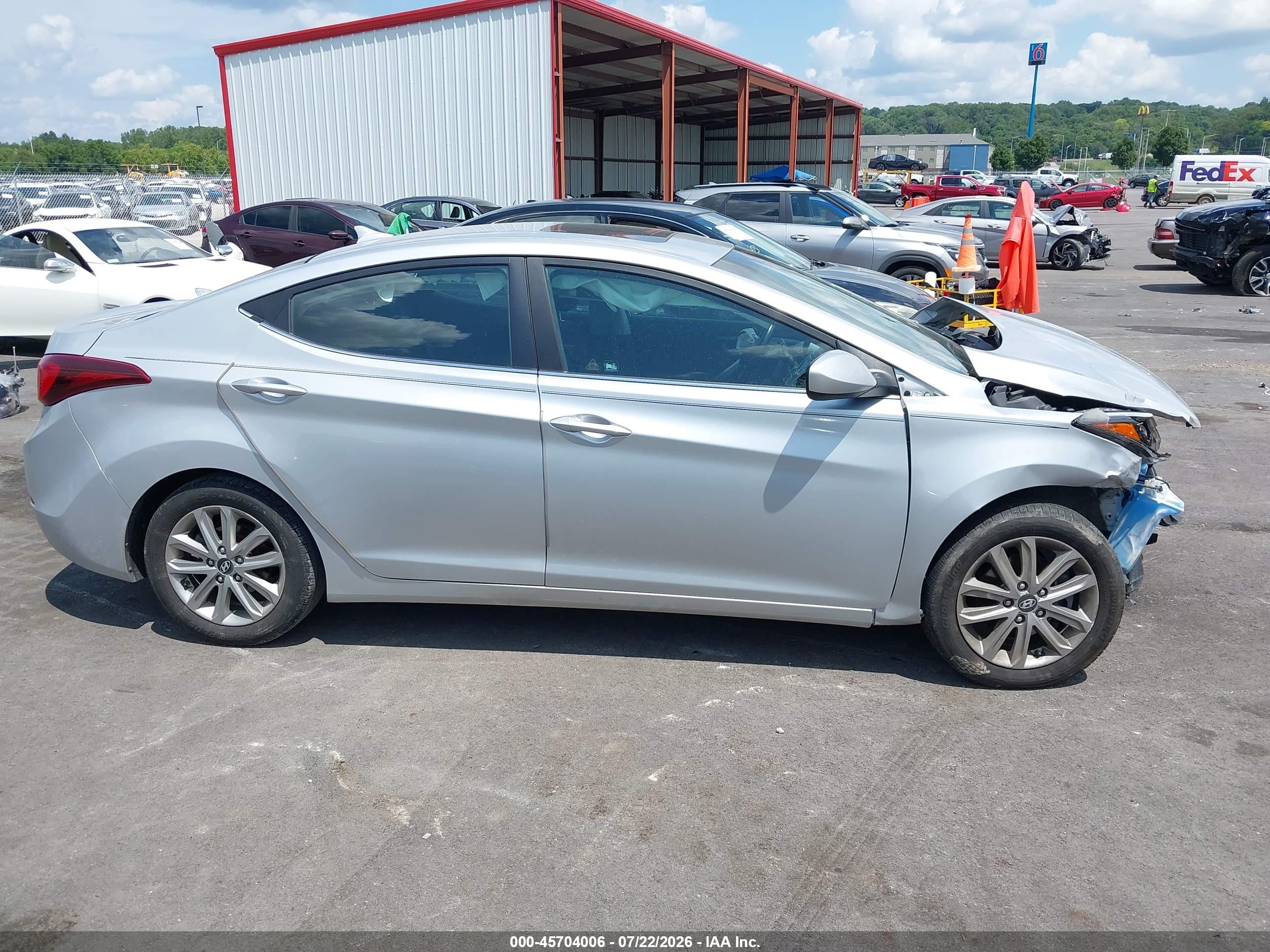 2015 Hyundai Elantra Se Silver vin: KMHDH4AE6FU232076