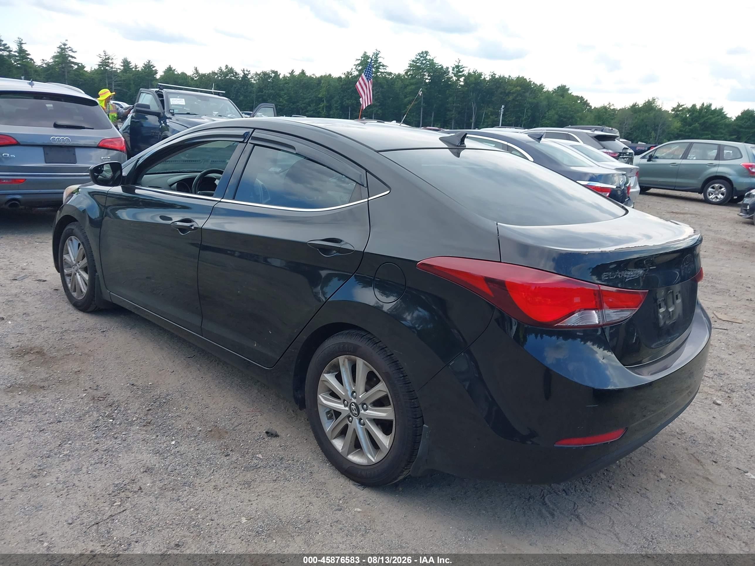 2015 Hyundai Elantra Se Black vin: KMHDH4AE6FU236256