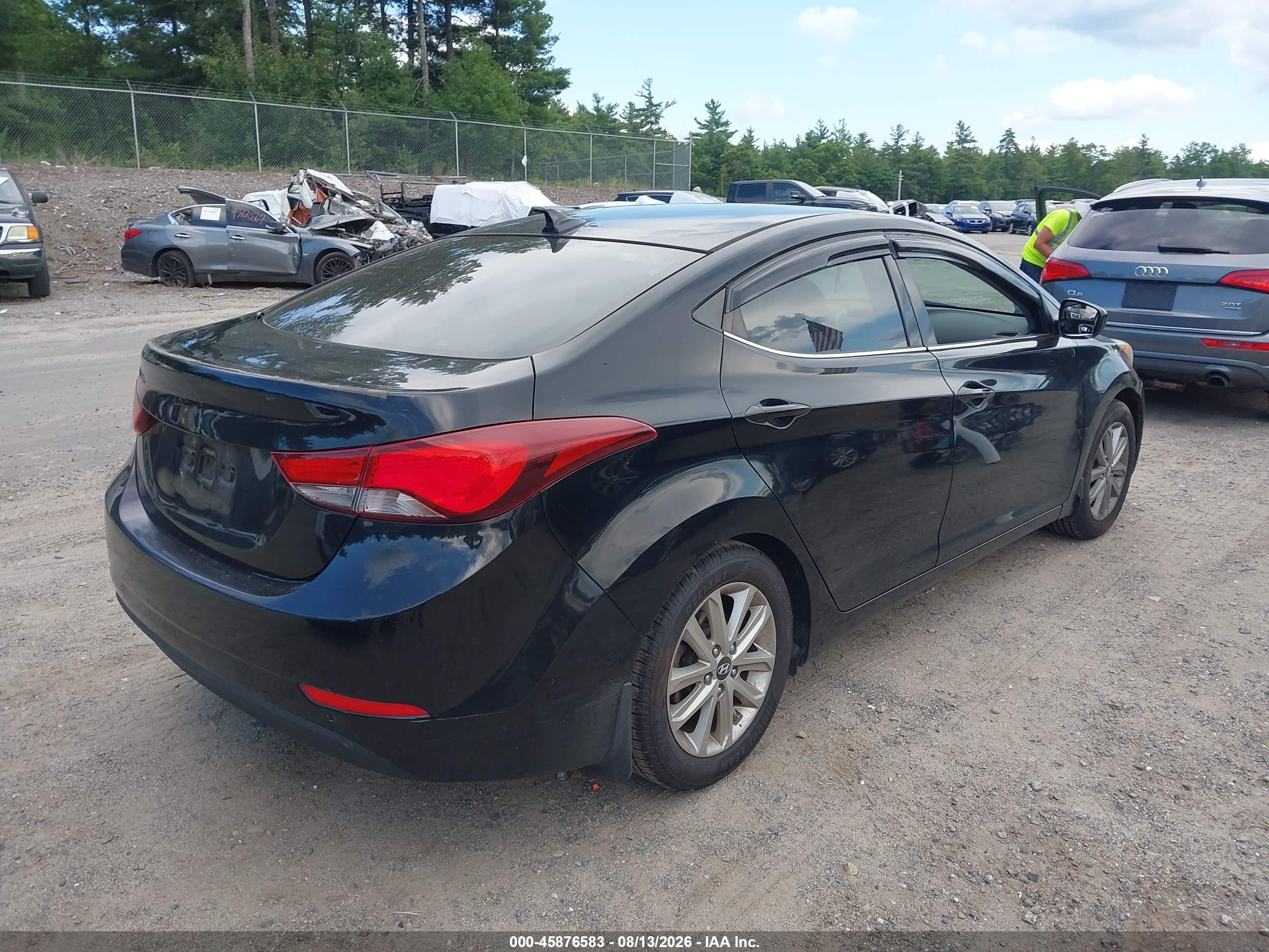 2015 Hyundai Elantra Se Black vin: KMHDH4AE6FU236256
