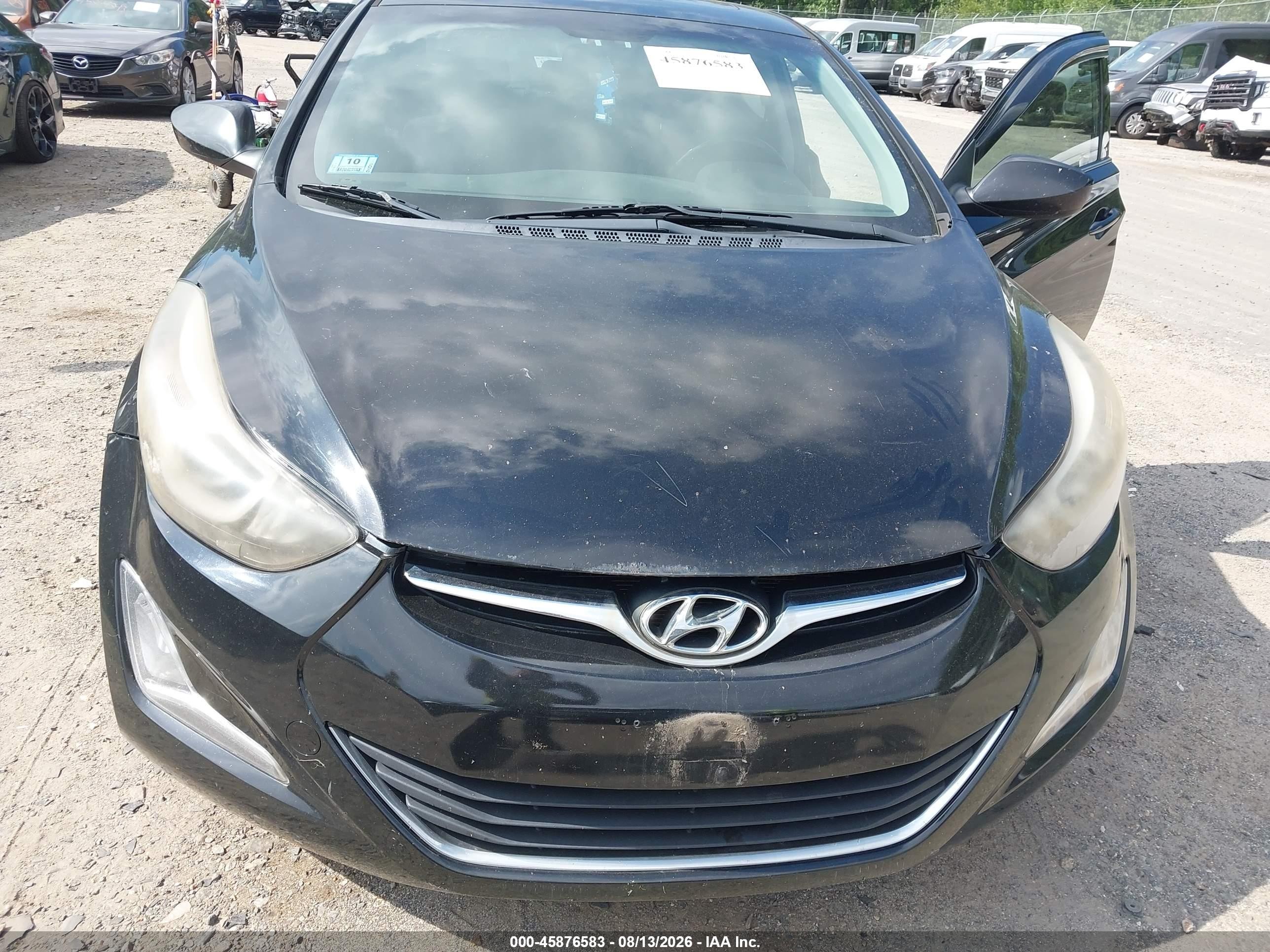 2015 Hyundai Elantra Se Black vin: KMHDH4AE6FU236256