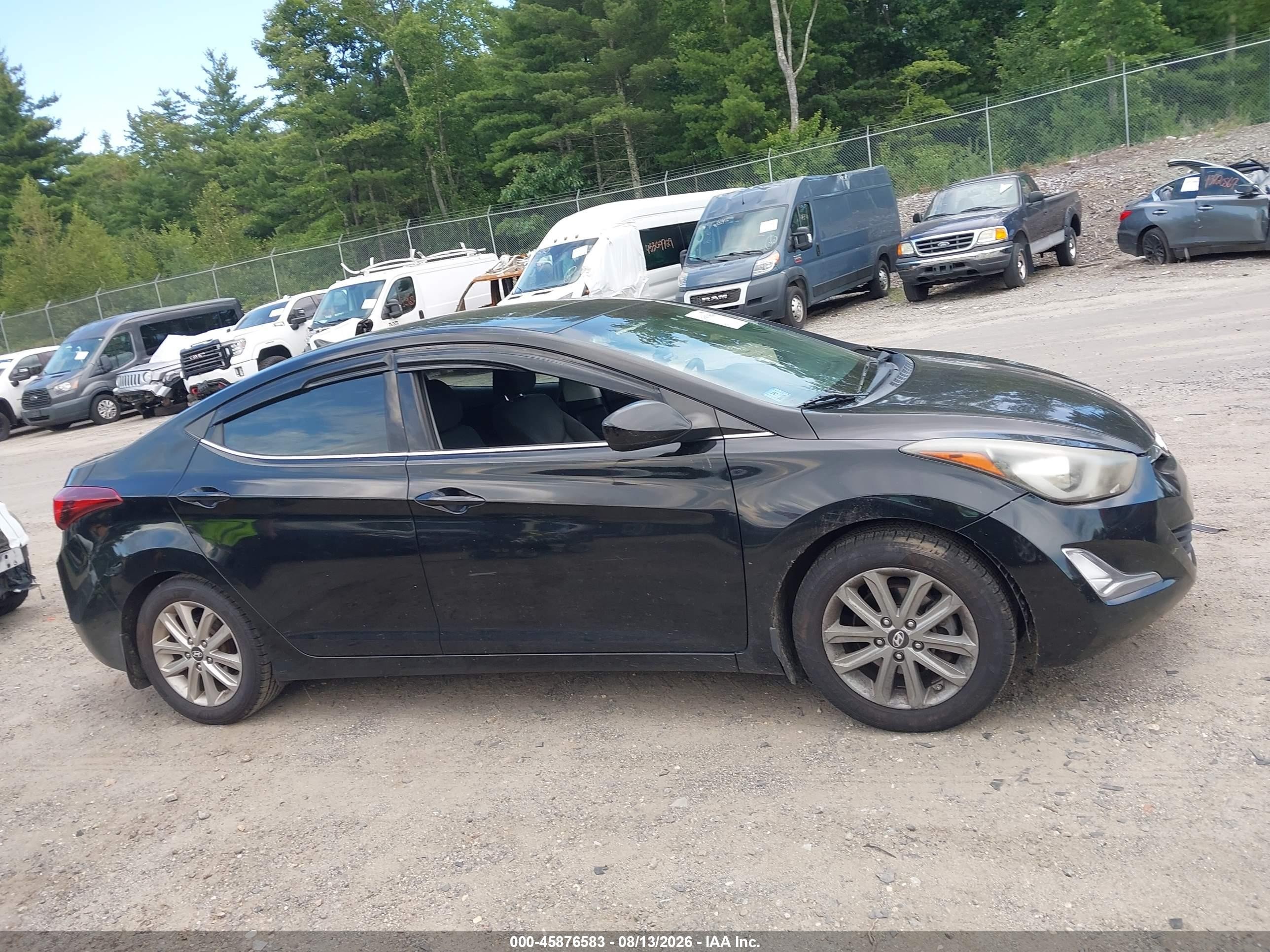 2015 Hyundai Elantra Se Black vin: KMHDH4AE6FU236256