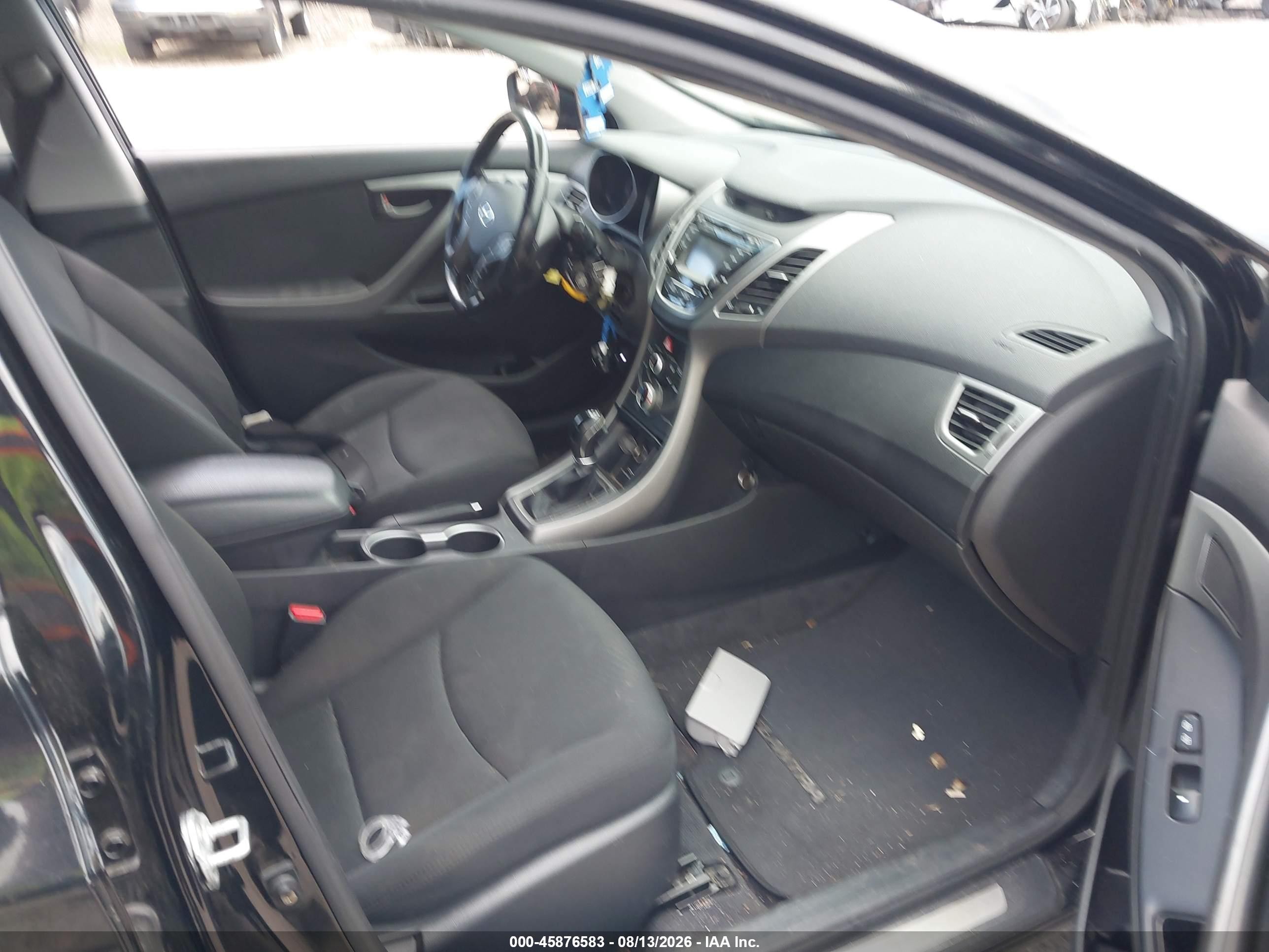 2015 Hyundai Elantra Se Black vin: KMHDH4AE6FU236256