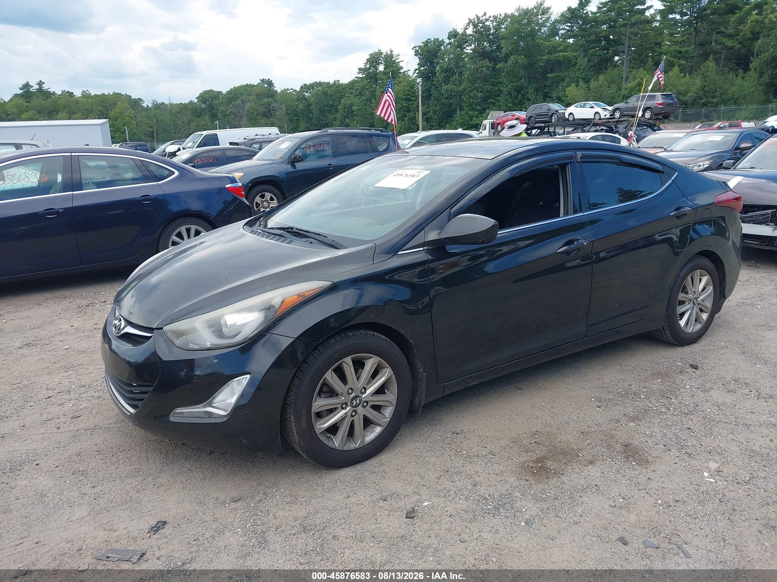 2015 Hyundai Elantra Se Black vin: KMHDH4AE6FU236256