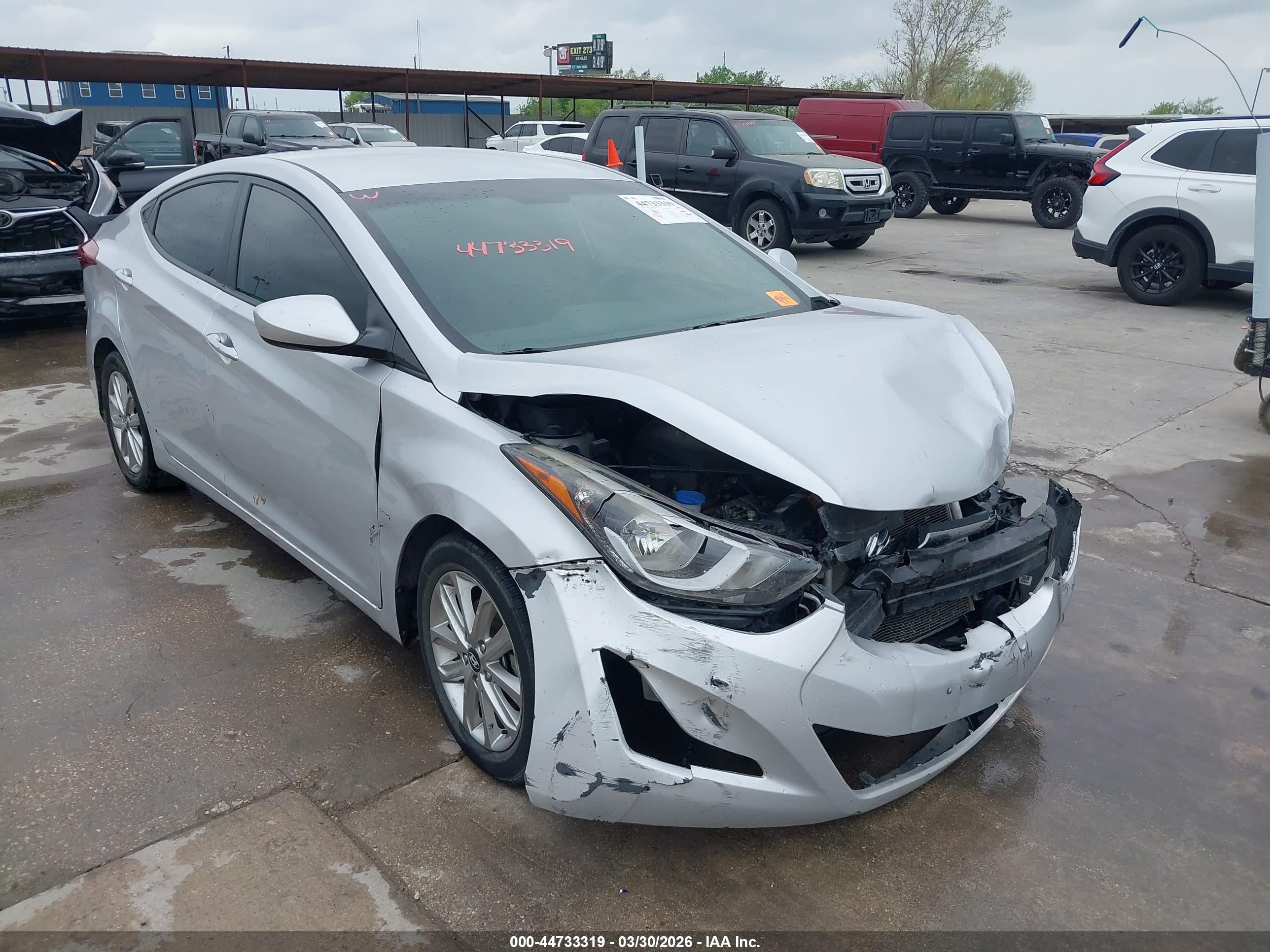 2015 Hyundai Elantra Se Серебряный vin: KMHDH4AE6FU260556