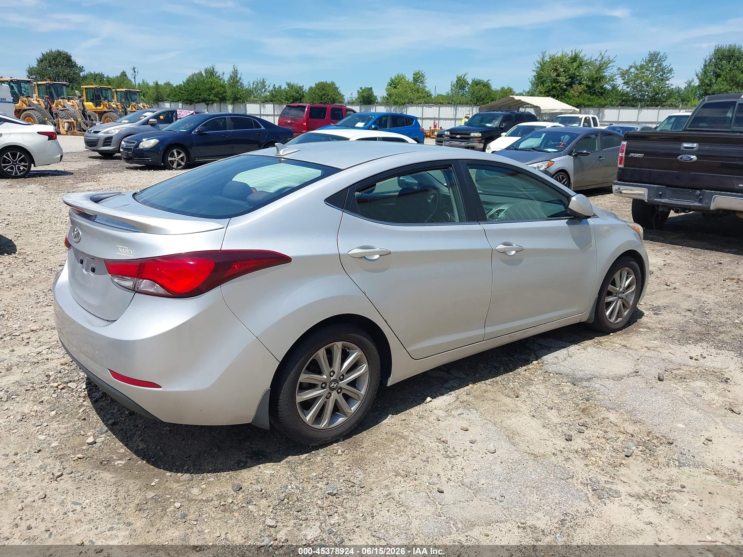 2015 Hyundai Elantra Se Gray vin: KMHDH4AE6FU298675