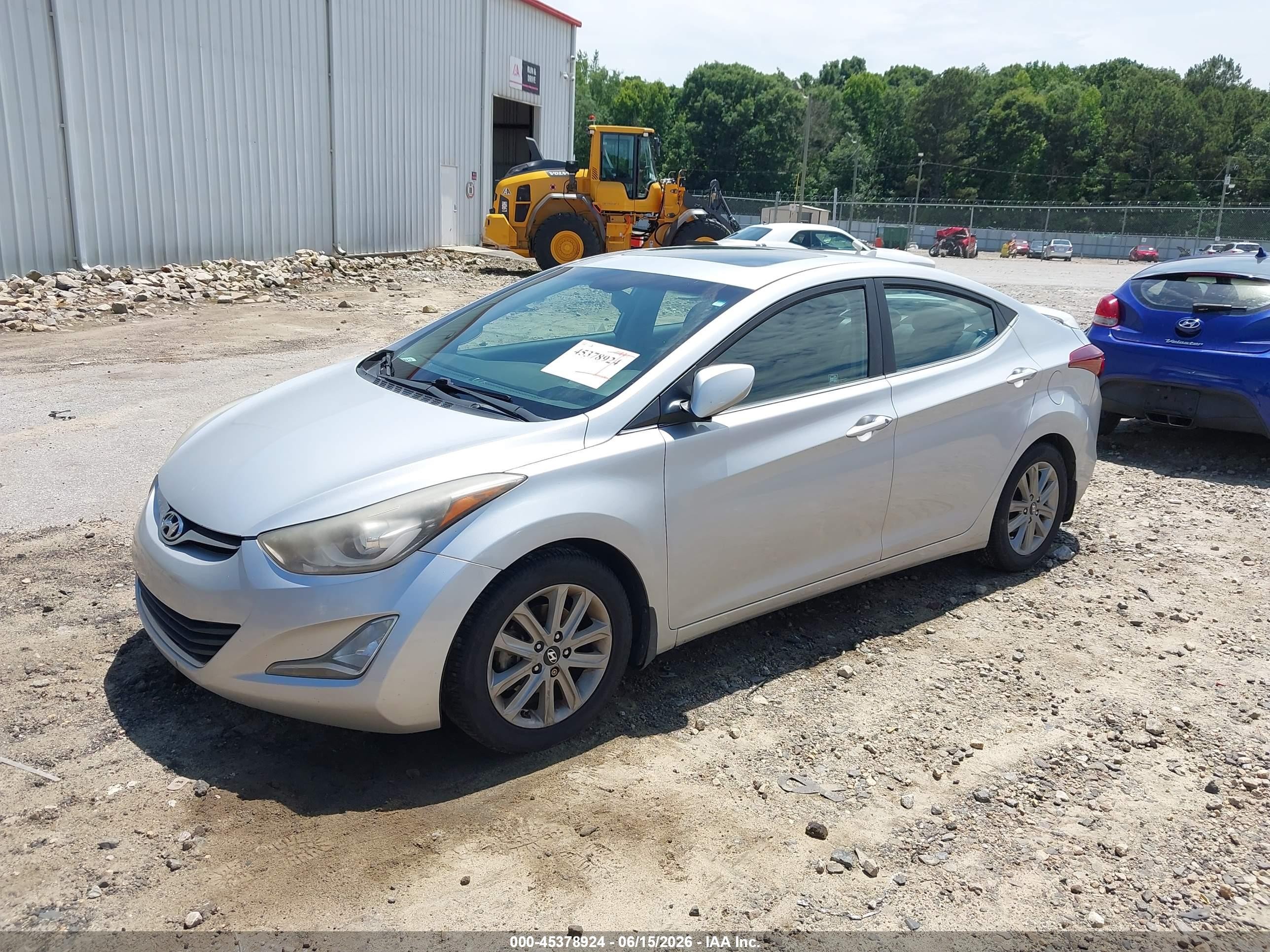 2015 Hyundai Elantra Se Gray vin: KMHDH4AE6FU298675