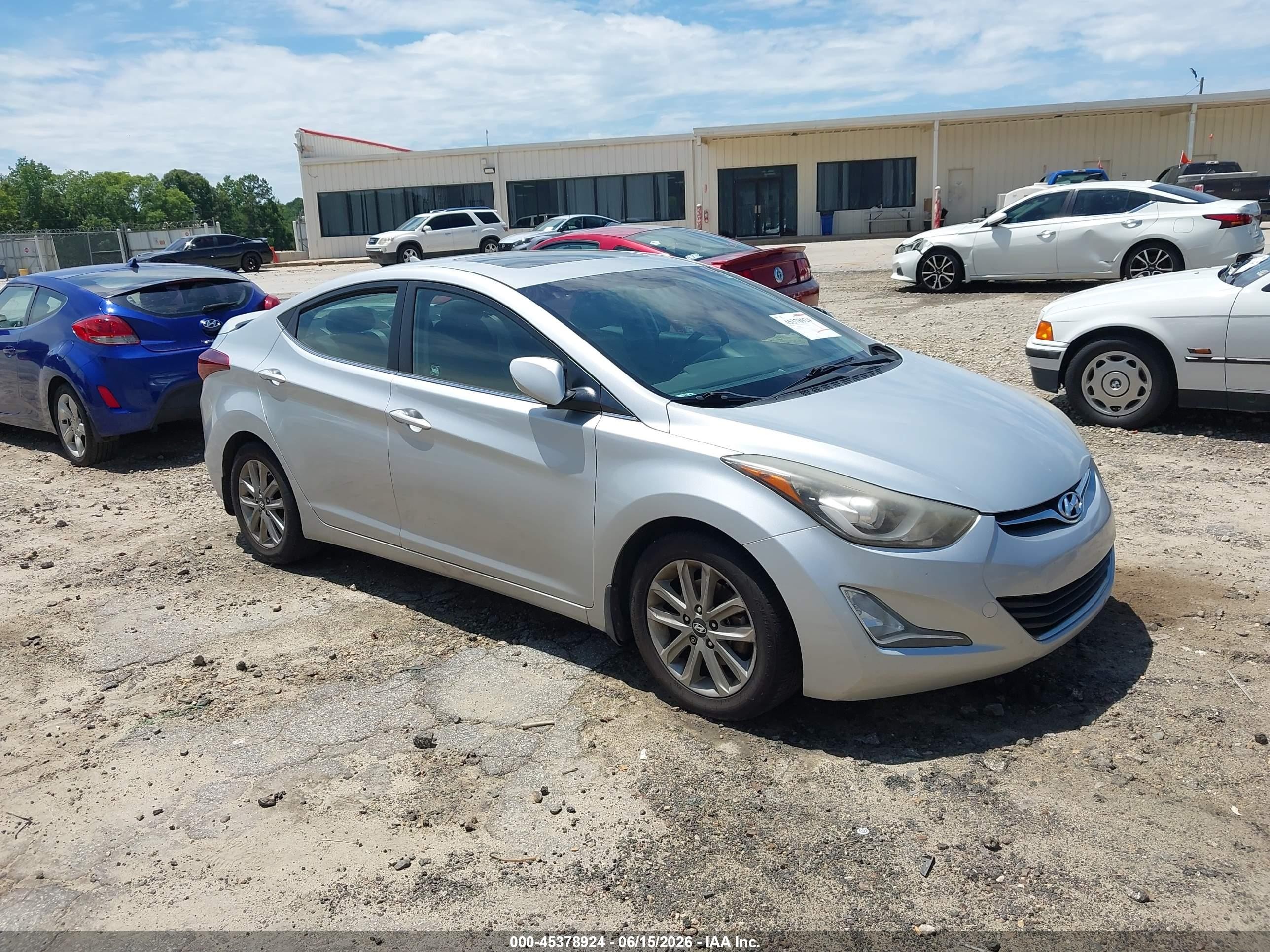 2015 Hyundai Elantra Se Gray vin: KMHDH4AE6FU298675