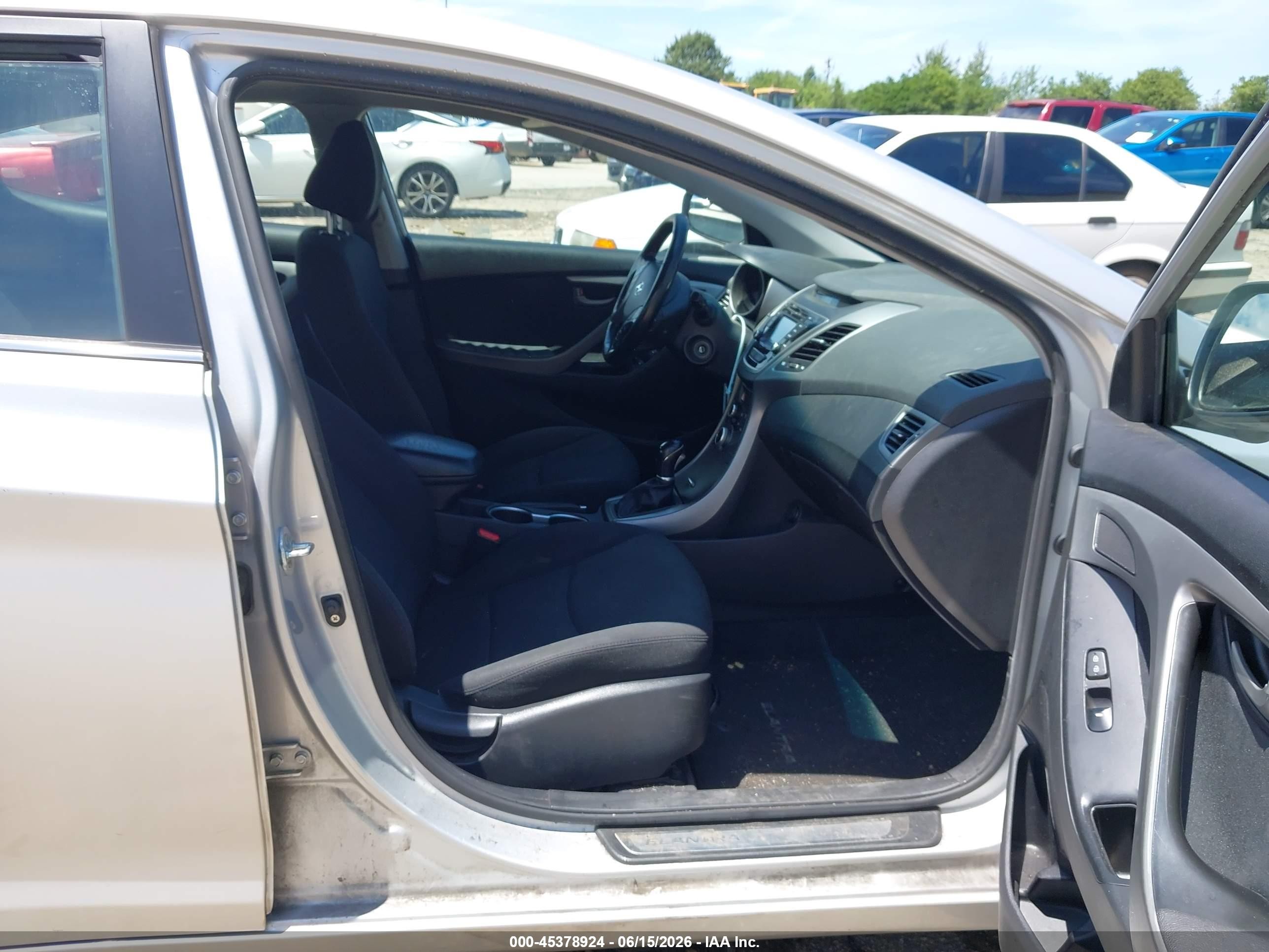 2015 Hyundai Elantra Se Gray vin: KMHDH4AE6FU298675
