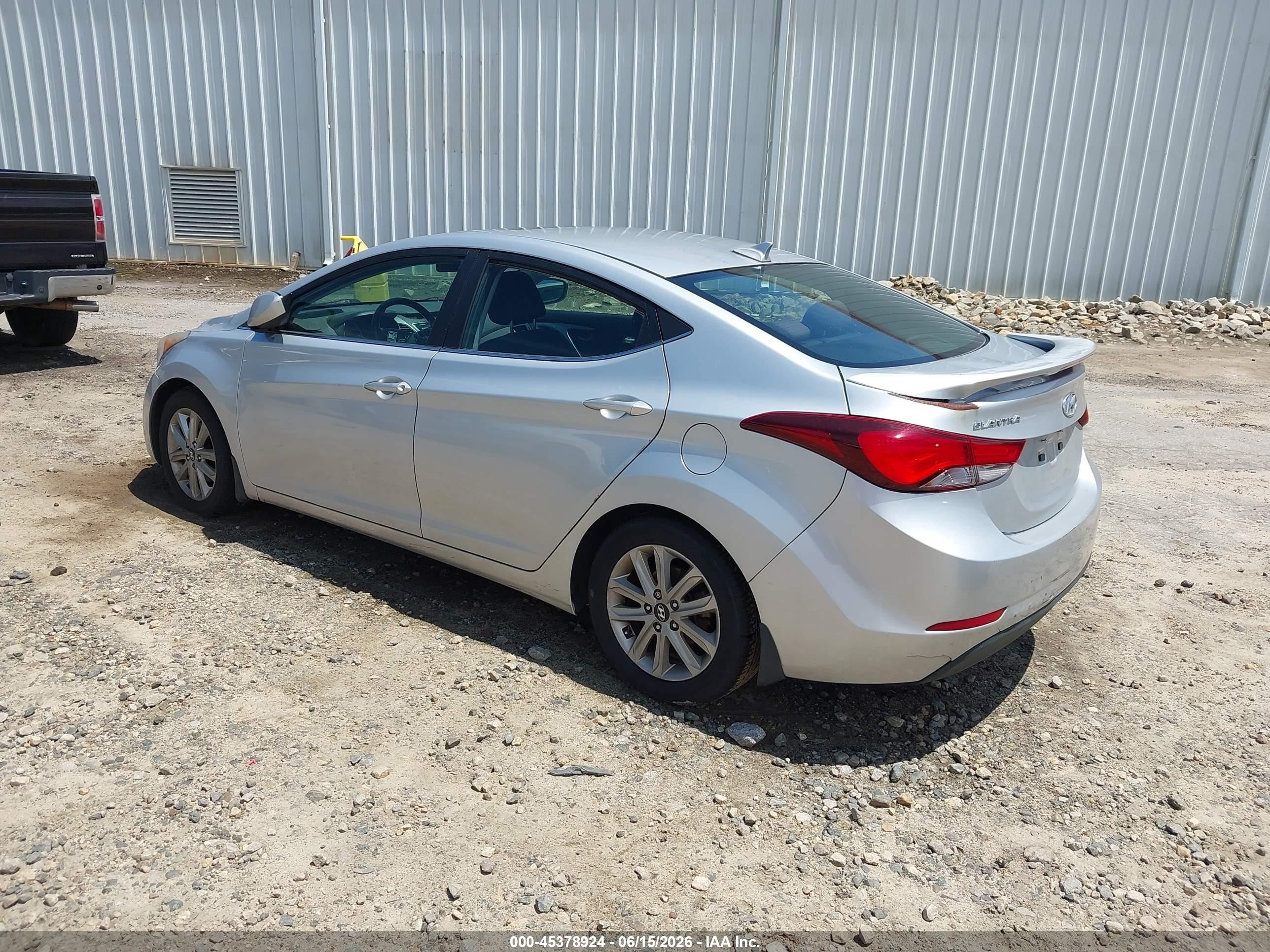 2015 Hyundai Elantra Se Gray vin: KMHDH4AE6FU298675