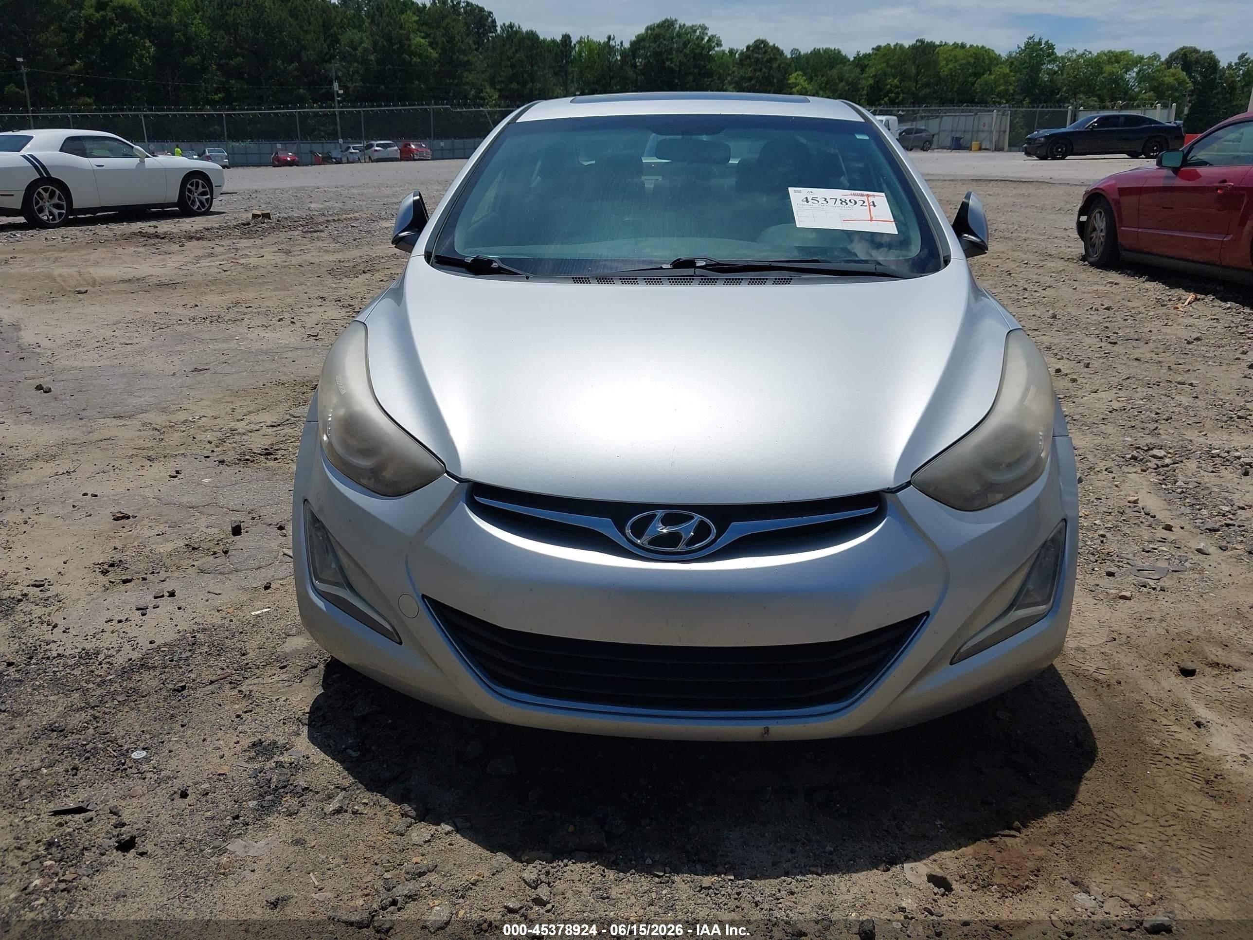 2015 Hyundai Elantra Se Gray vin: KMHDH4AE6FU298675