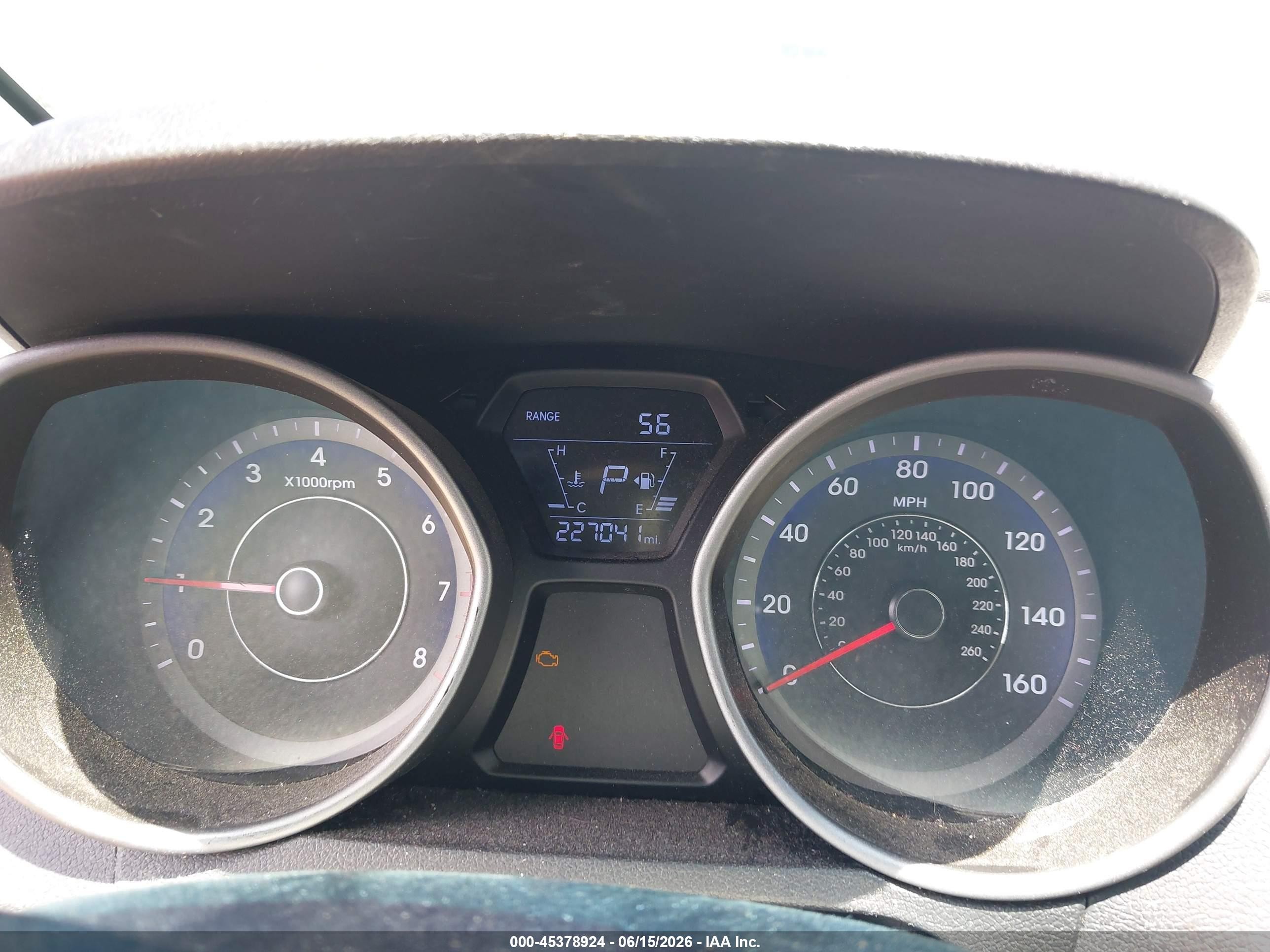 2015 Hyundai Elantra Se Gray vin: KMHDH4AE6FU298675