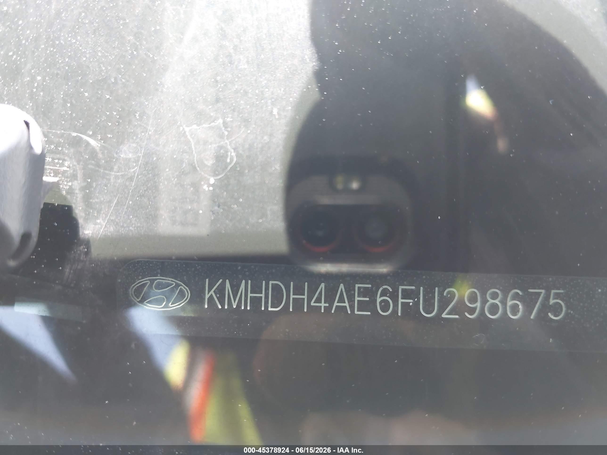 2015 Hyundai Elantra Se Gray vin: KMHDH4AE6FU298675