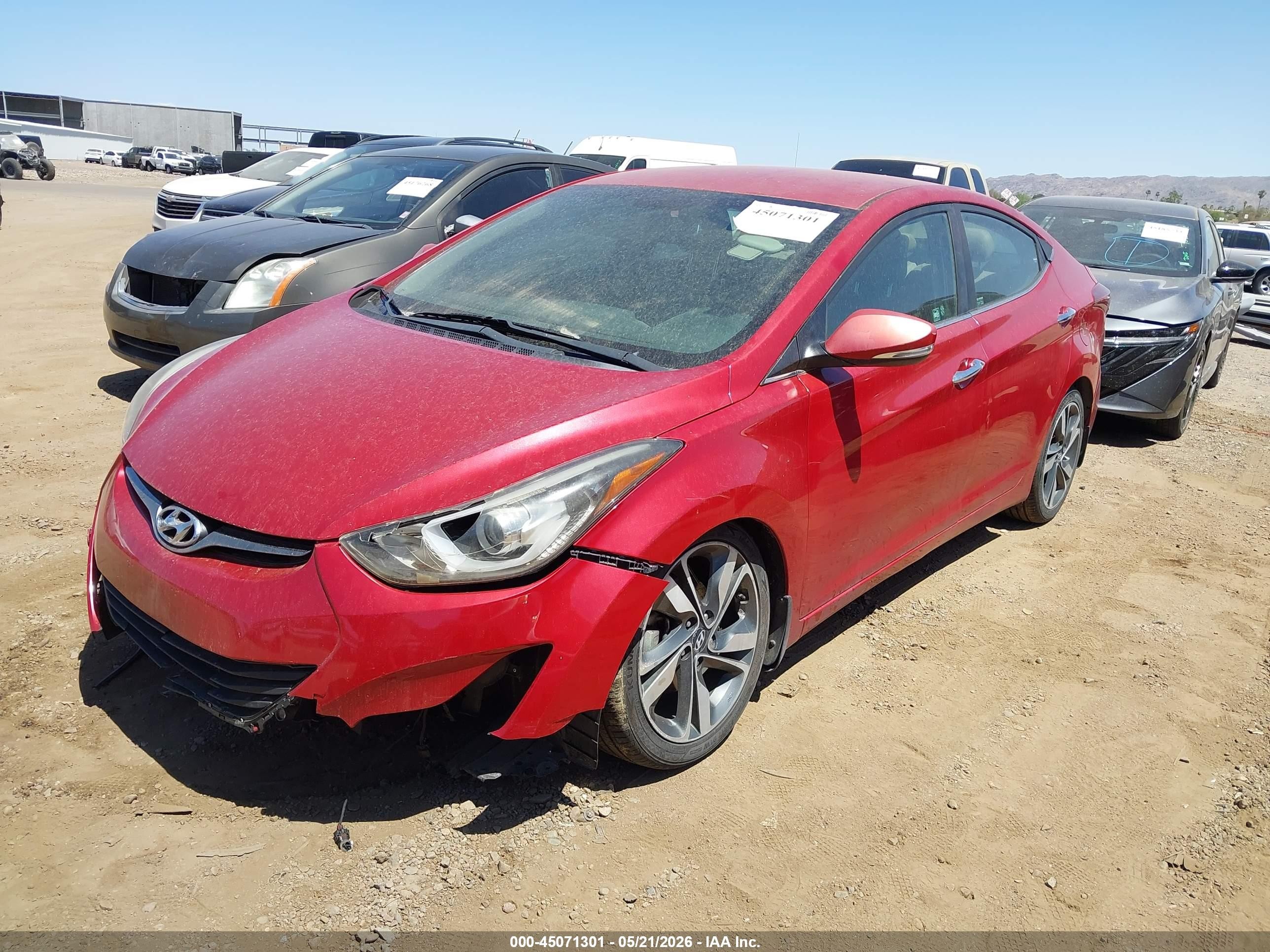 2015 Hyundai Elantra Limited (ulsan Plant) Red vin: KMHDH4AE6FU301235