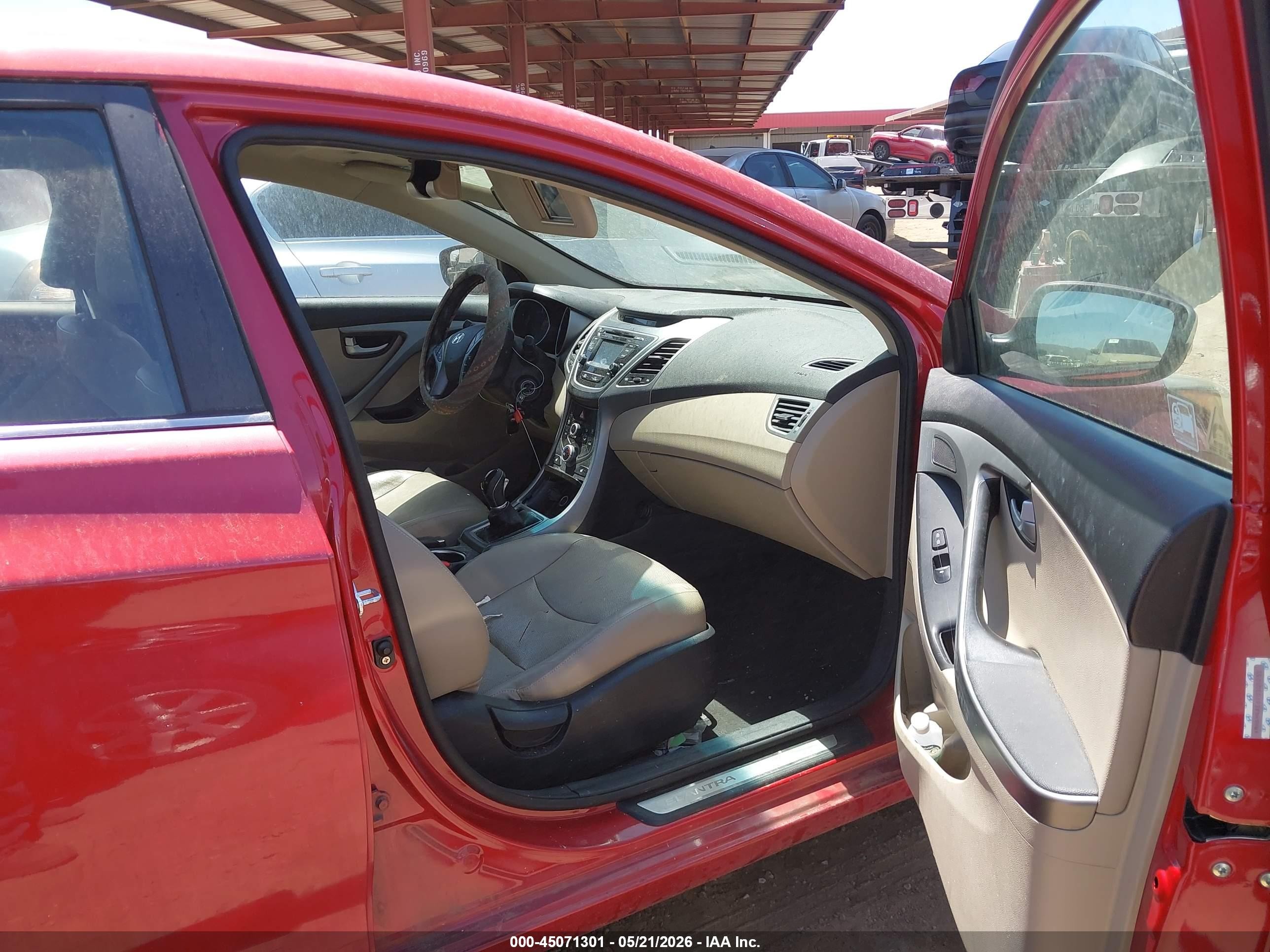 2015 Hyundai Elantra Limited (ulsan Plant) Red vin: KMHDH4AE6FU301235