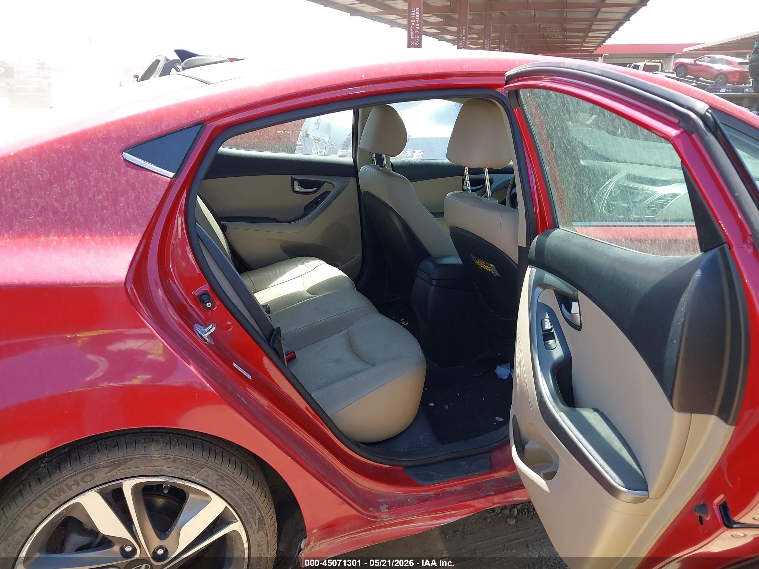 2015 Hyundai Elantra Limited (ulsan Plant) Red vin: KMHDH4AE6FU301235