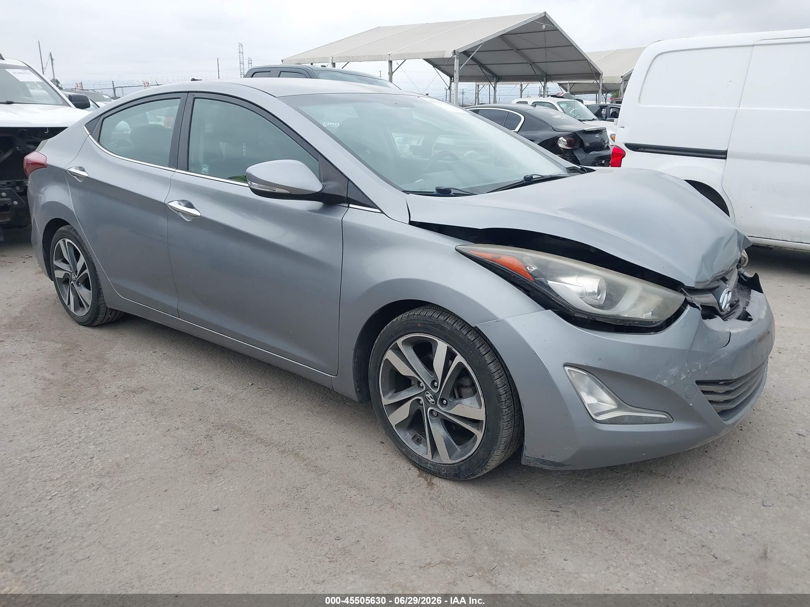 2015 Hyundai Elantra Limited Gray vin: KMHDH4AE6FU301249